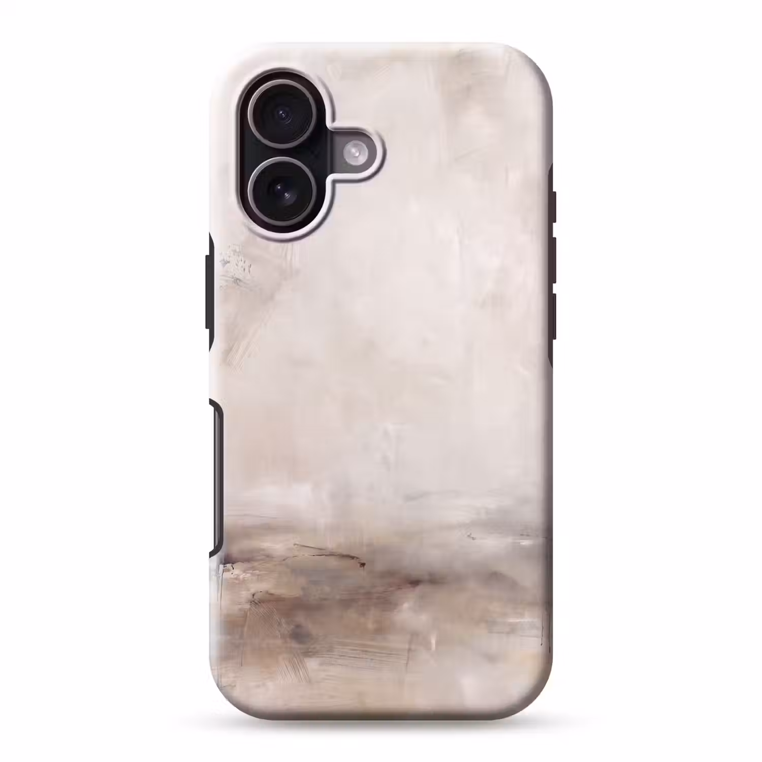 Abstrakt - Landschap - Modern - Beige - Kunst Toughcase MagSafe Apple iPhone 17 klein -3d