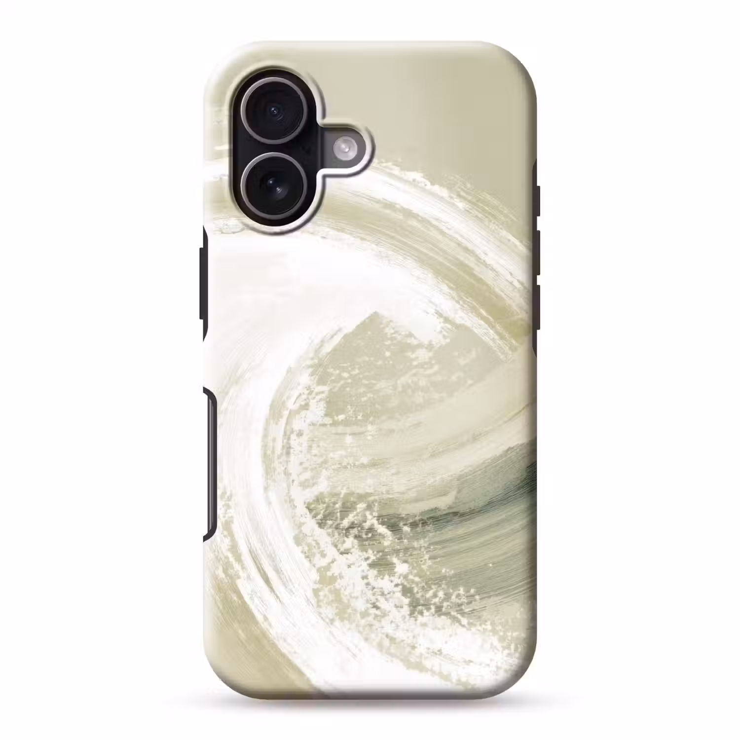 Abstract - Penseelstreken - Golven - Groen Toughcase MagSafe Apple iPhone 17 klein -3d