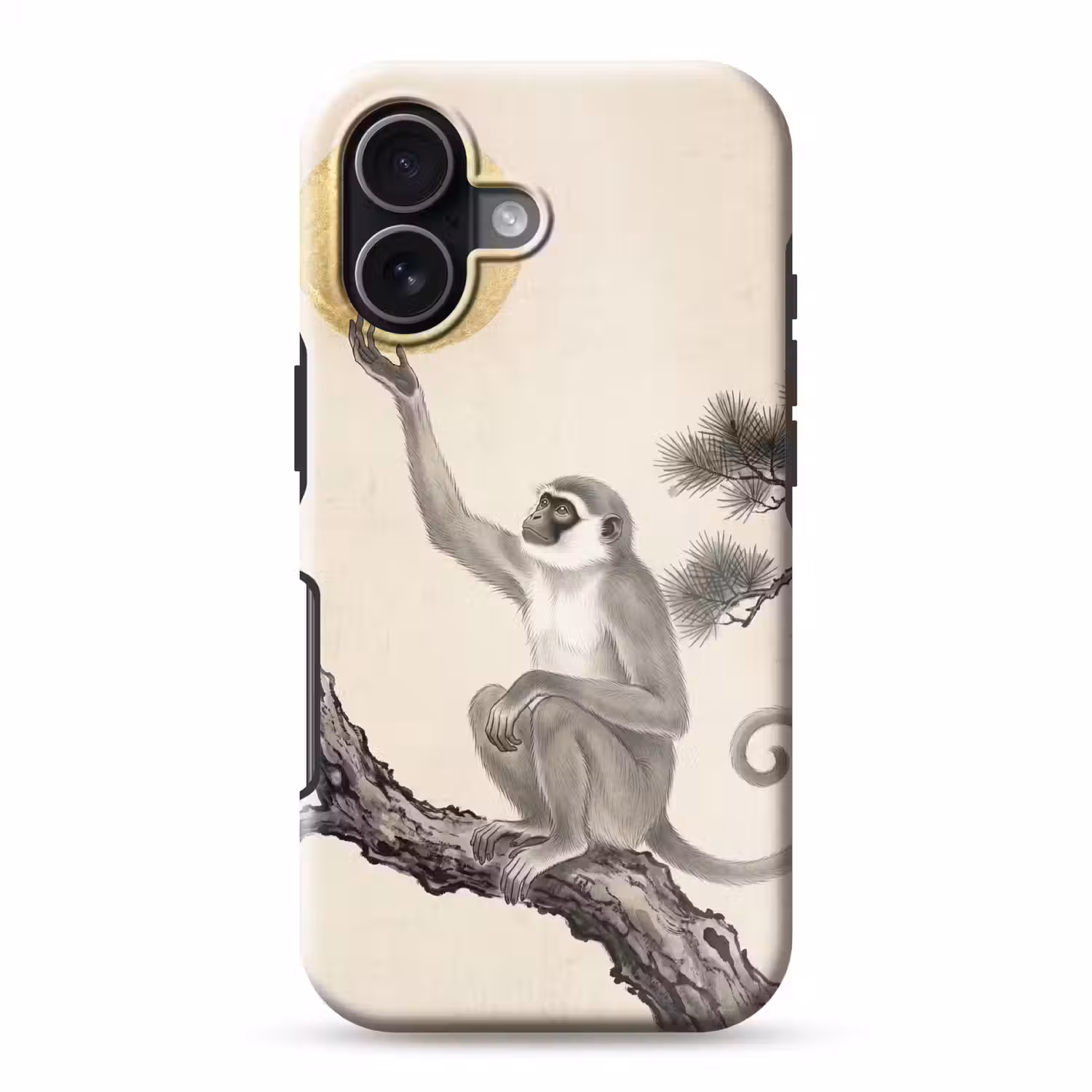 Aap - Maan - Goud Toughcase MagSafe Apple iPhone 17 klein -3d
