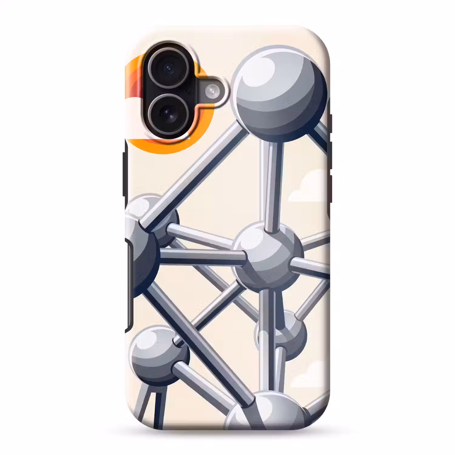 Architectuur - Geometrie - Stad - Modern - Grijs Toughcase MagSafe Apple iPhone 17 klein -3d