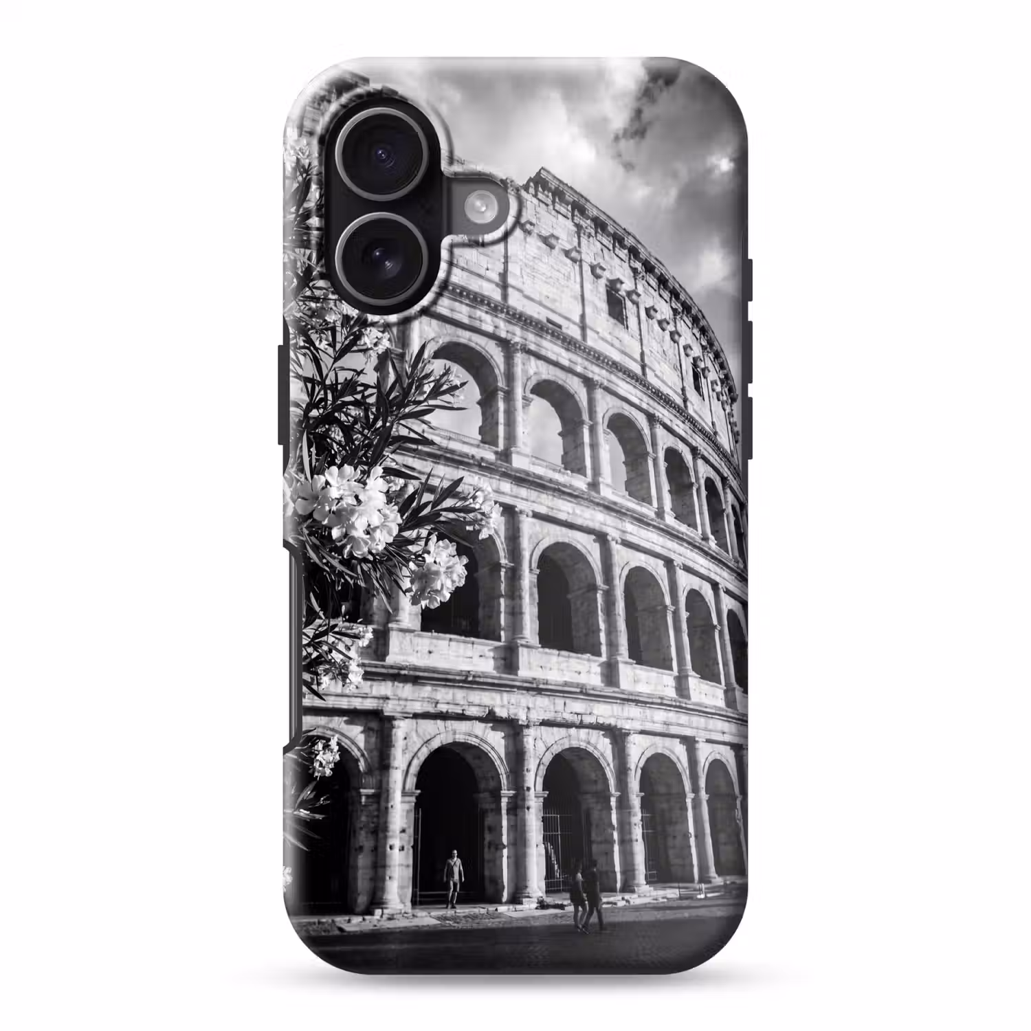 Architectuur - Colosseum - Rome - Historisch - Zwart-wit Toughcase MagSafe Apple iPhone 17 klein -3d