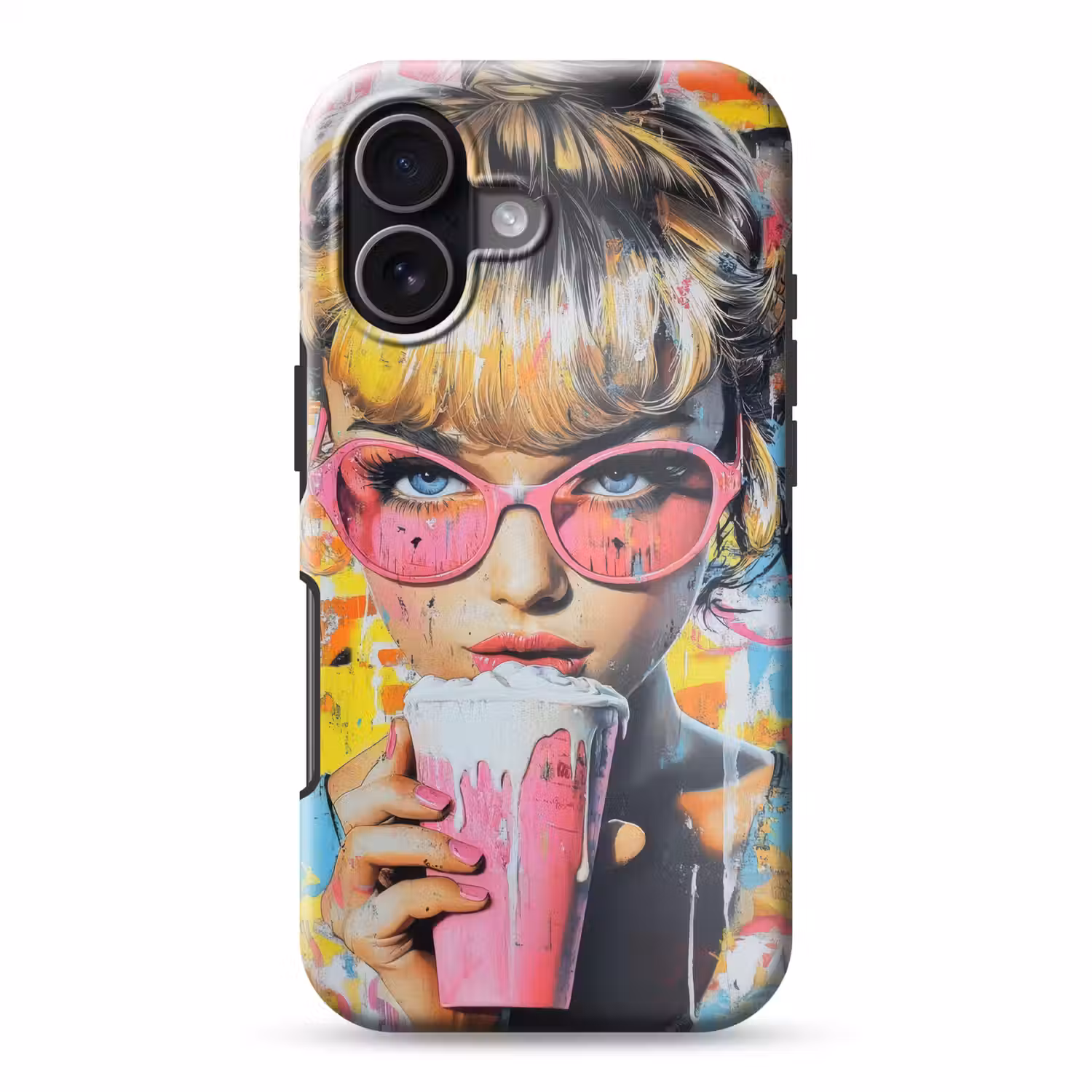 Expressief - Milkshake - Vrouw - Felle kleuren Toughcase MagSafe Apple iPhone 17 klein -3d