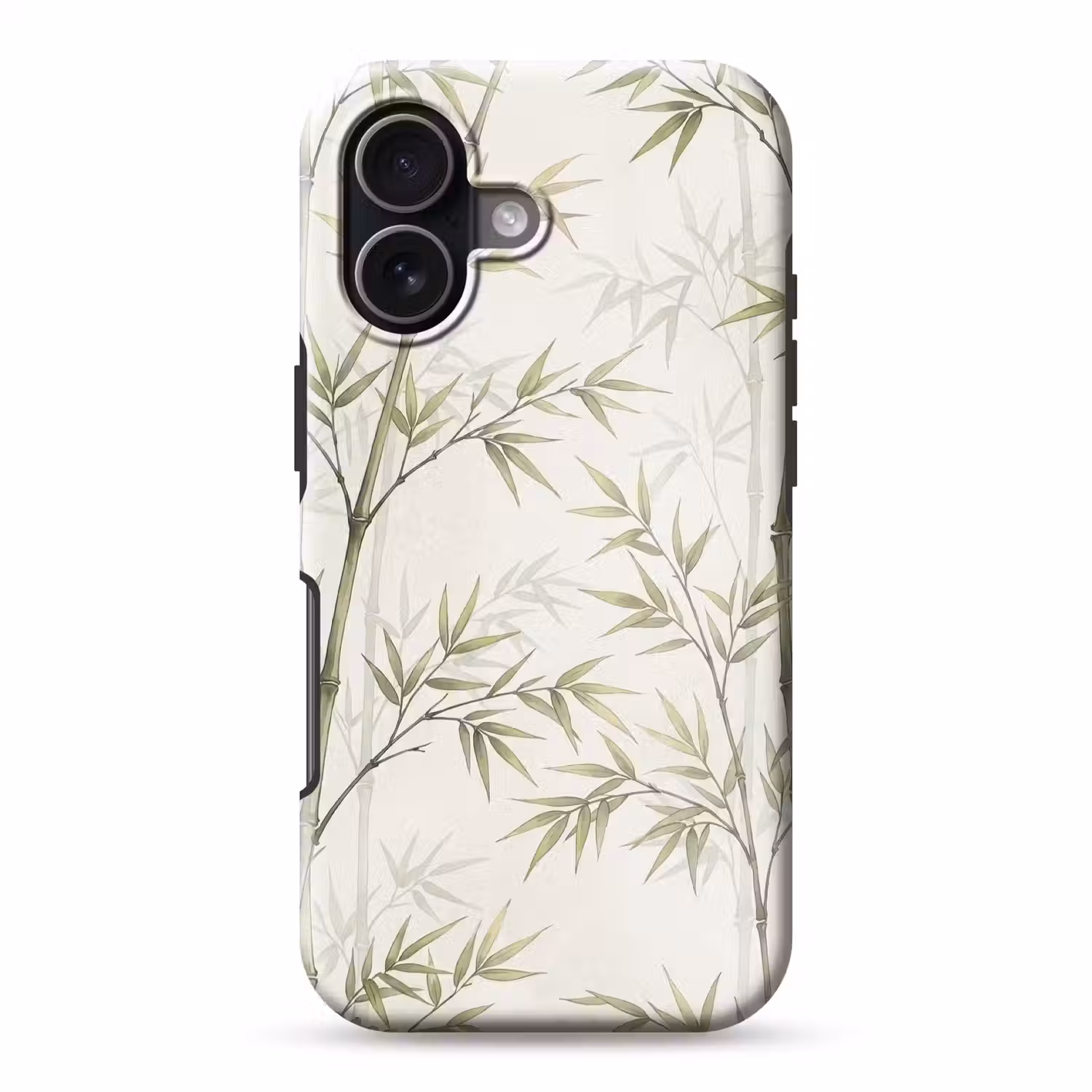 Bamboe - Bladeren - Natuur - Aquarel - Groen Toughcase MagSafe Apple iPhone 17 klein -3d