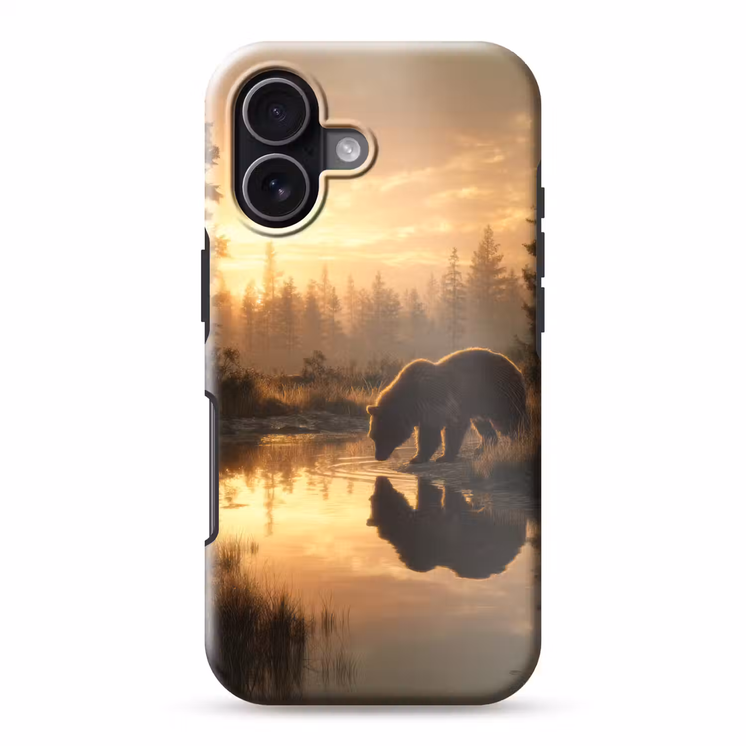 Beer - water - Bos - Ochtendlicht Toughcase MagSafe Apple iPhone 17 klein -3d