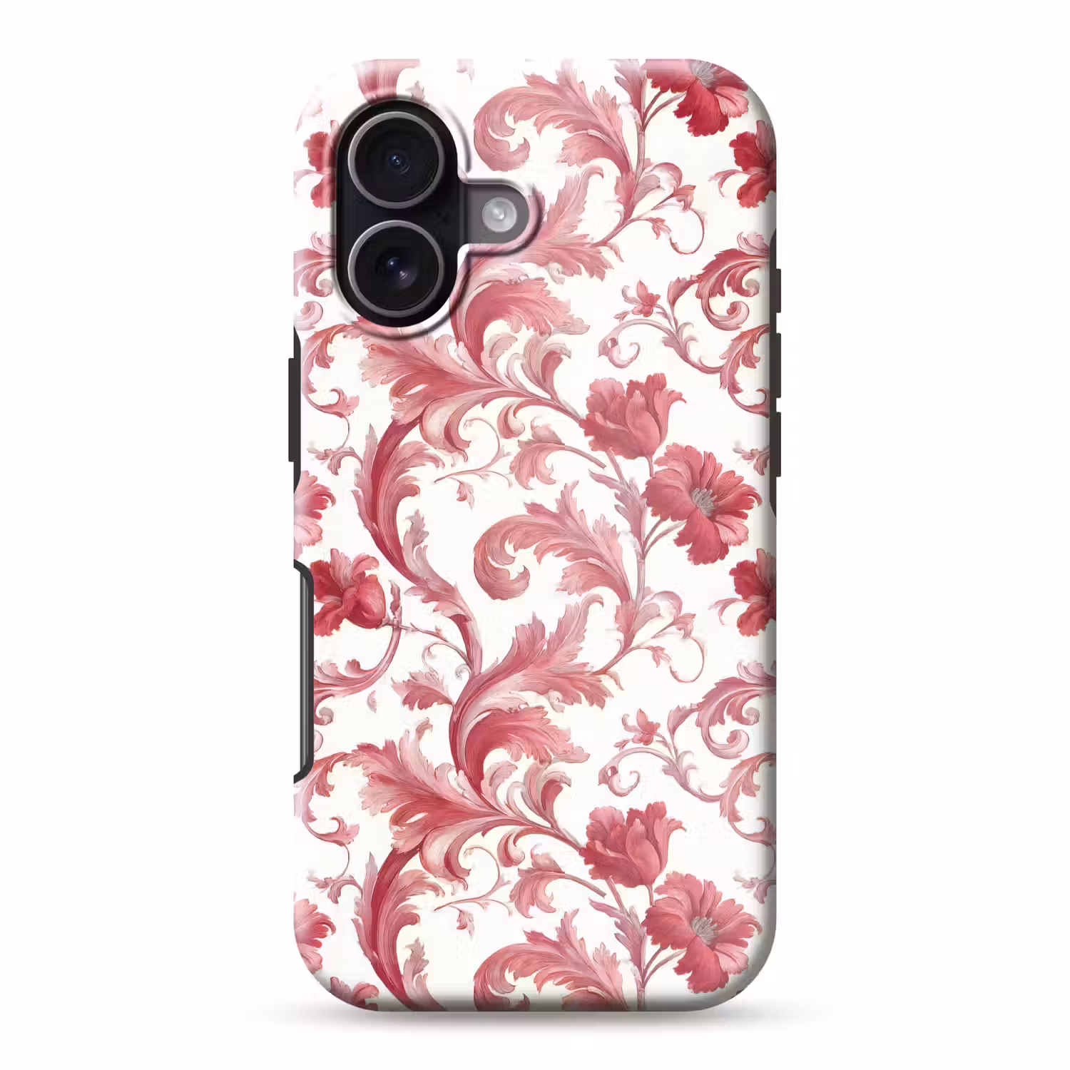 Barok - Patroon - Rood Toughcase MagSafe Apple iPhone 17 klein 1017 -3d