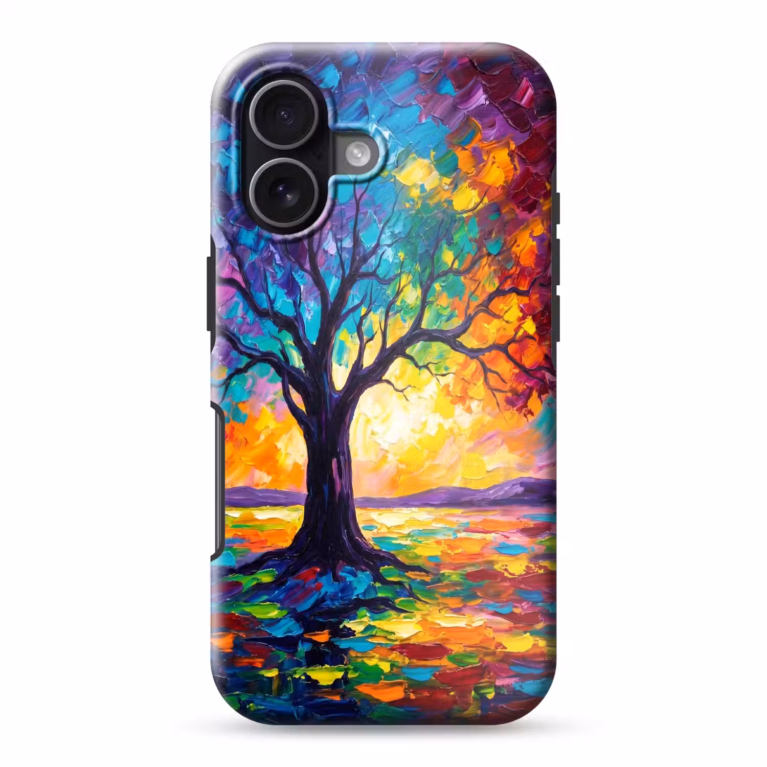 Boom - Landschap - Natuur - Abstract - Kleurrijk Toughcase MagSafe Apple iPhone 17 klein -3d