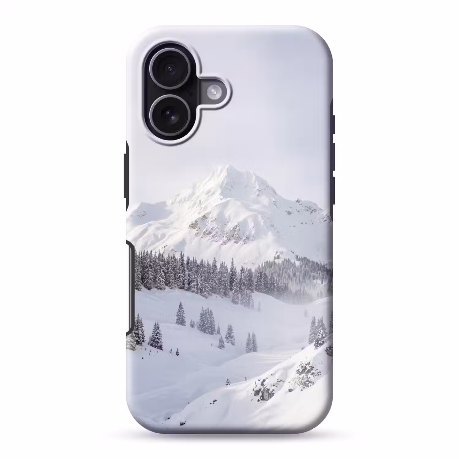 Berg - Sneeuw - Winter - Natuur - Wit Toughcase MagSafe Apple iPhone 17 klein -3d