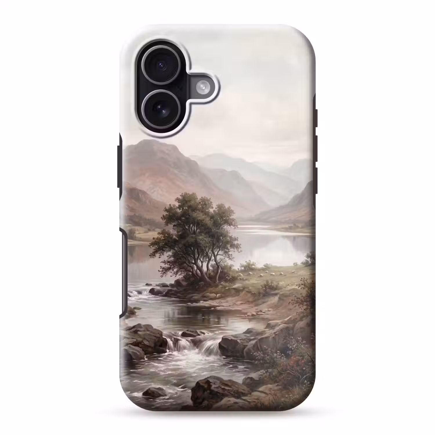 Berglandschap - Meer - Bergen - Vallei - Klassiek Toughcase MagSafe Apple iPhone 17 klein -3d