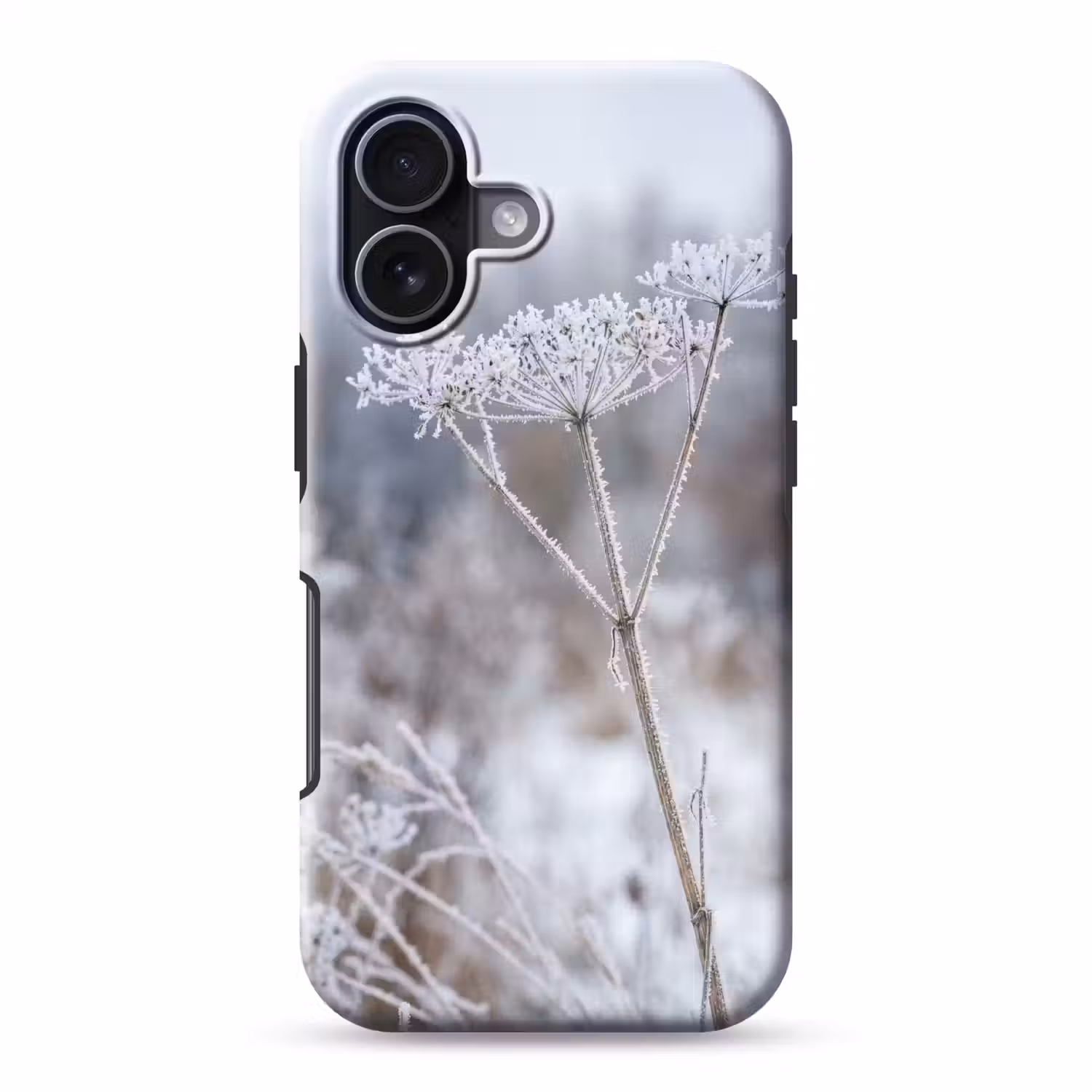 Schermbloem - Rijp - Kristallen - Winter - Delicaat Toughcase MagSafe Apple iPhone 17 klein -3d