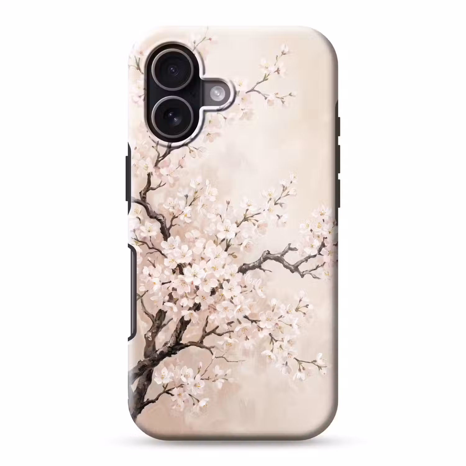 Bloesem - Illustratie - Taupe Toughcase MagSafe Apple iPhone 17 klein -3d