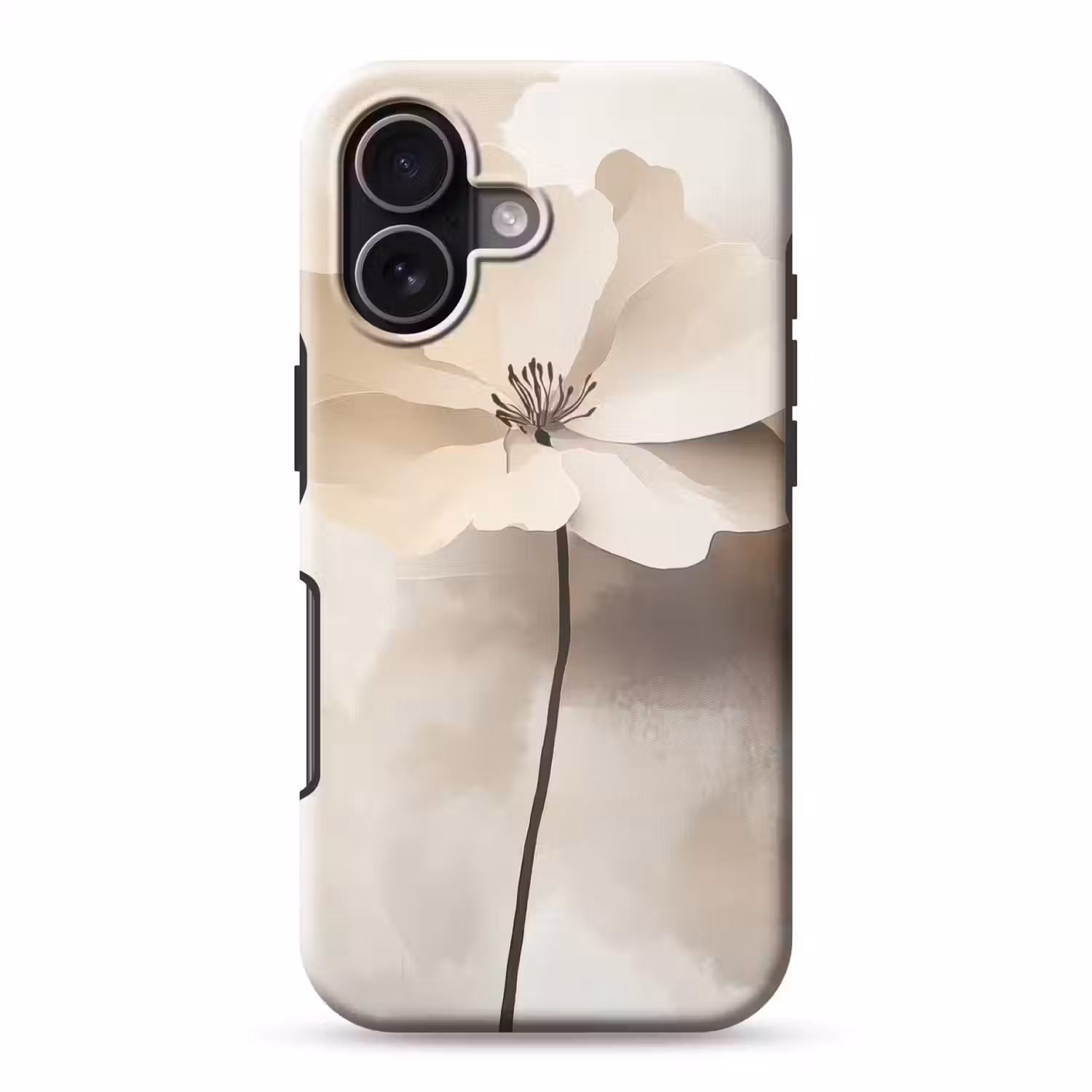 Bloem - Beige - Verf - Schaduw Toughcase MagSafe Apple iPhone 17 klein -3d