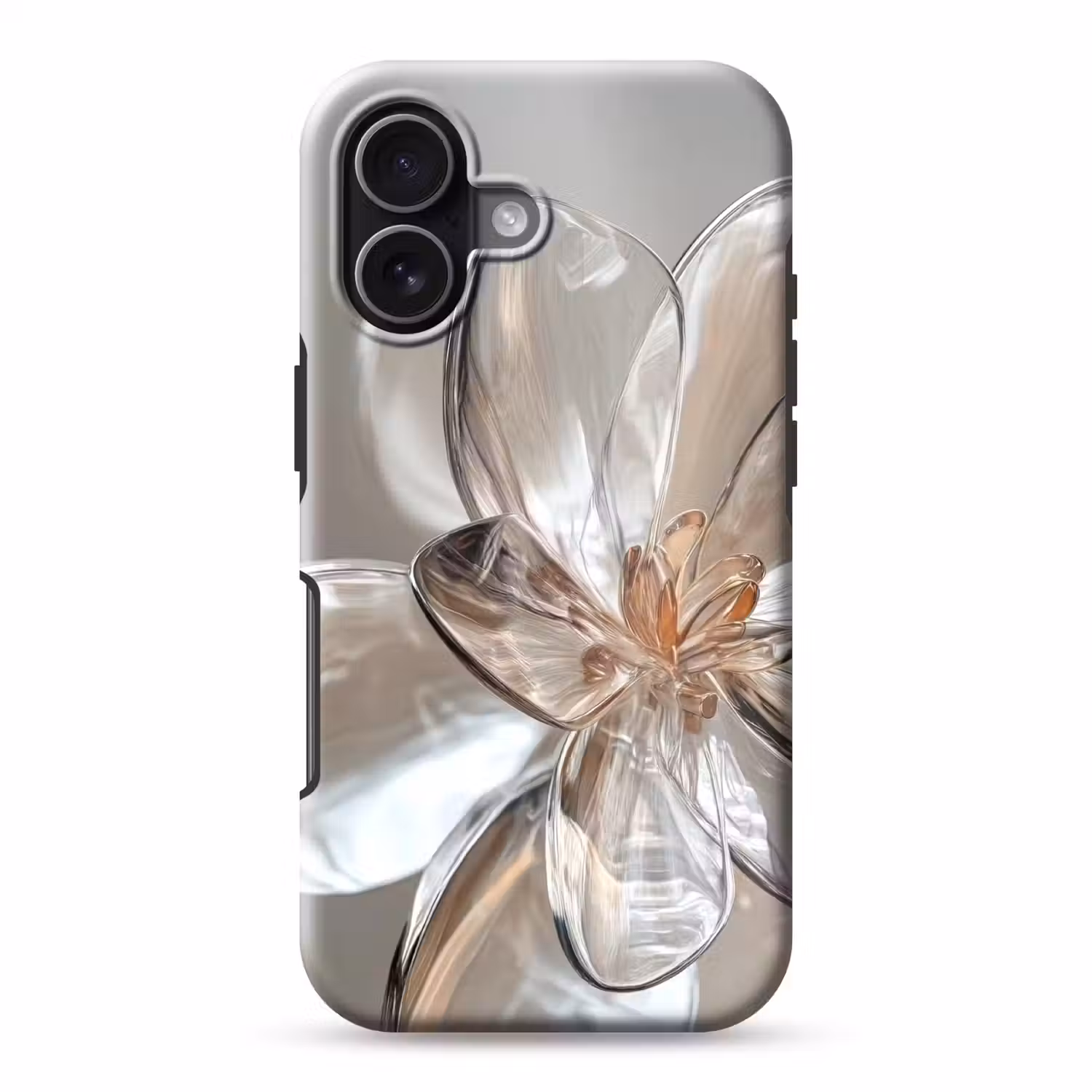 Bloem - Glazen - Doorzichtig Toughcase MagSafe Apple iPhone 17 klein -3d