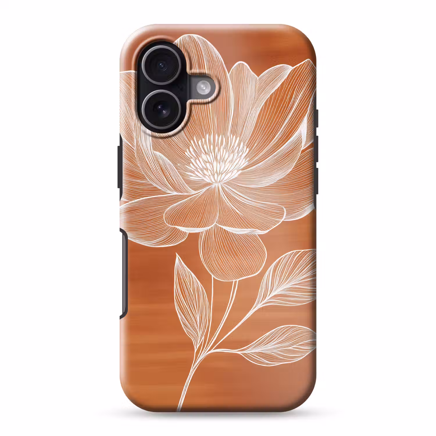 Bloem - Minimalistisch - Wit Toughcase MagSafe Apple iPhone 17 klein -3d
