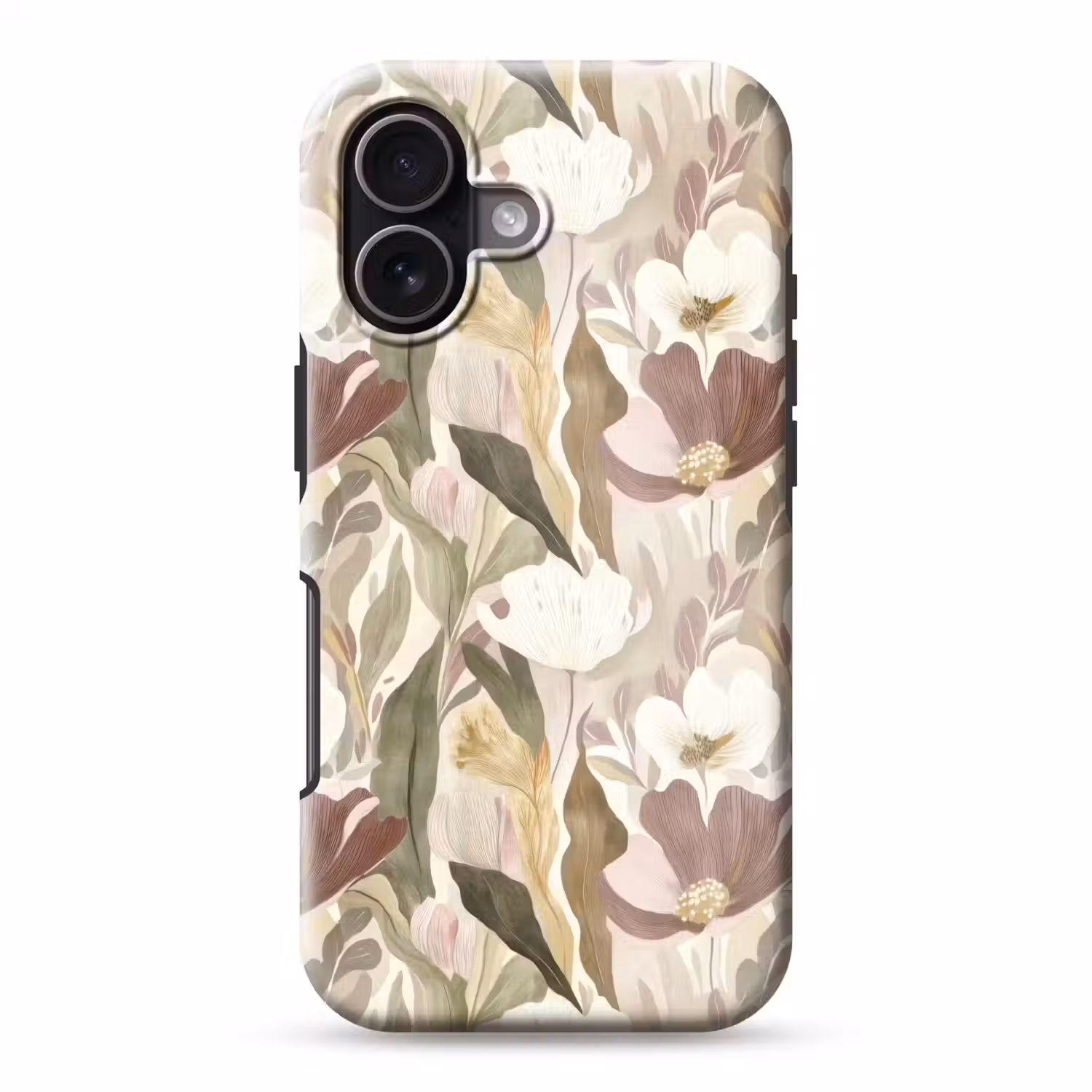 Bloemen - Aquarel - Kleurrijk Toughcase MagSafe Apple iPhone 17 klein 1017 -3d
