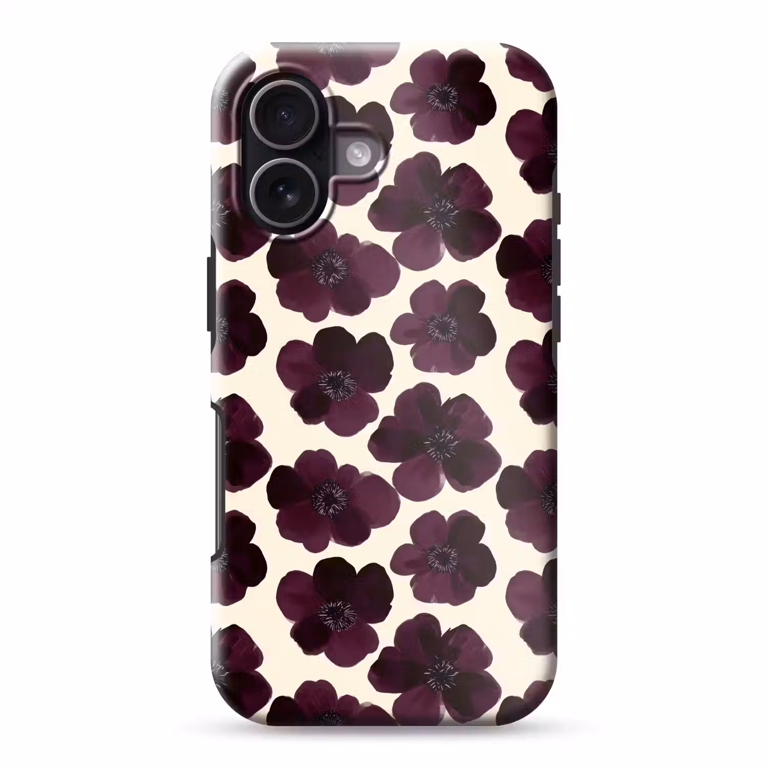 Bloemen - Aquarel - Paars Toughcase MagSafe Apple iPhone 17 klein 1017 -3d