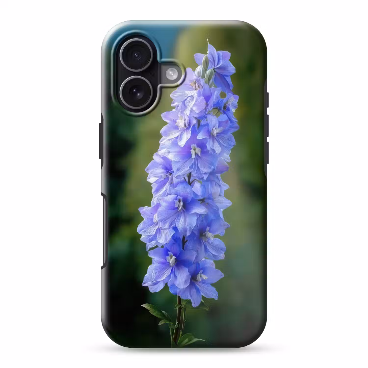 Bloemen - Blauw - Dennenboom Toughcase MagSafe Apple iPhone 17 klein -3d
