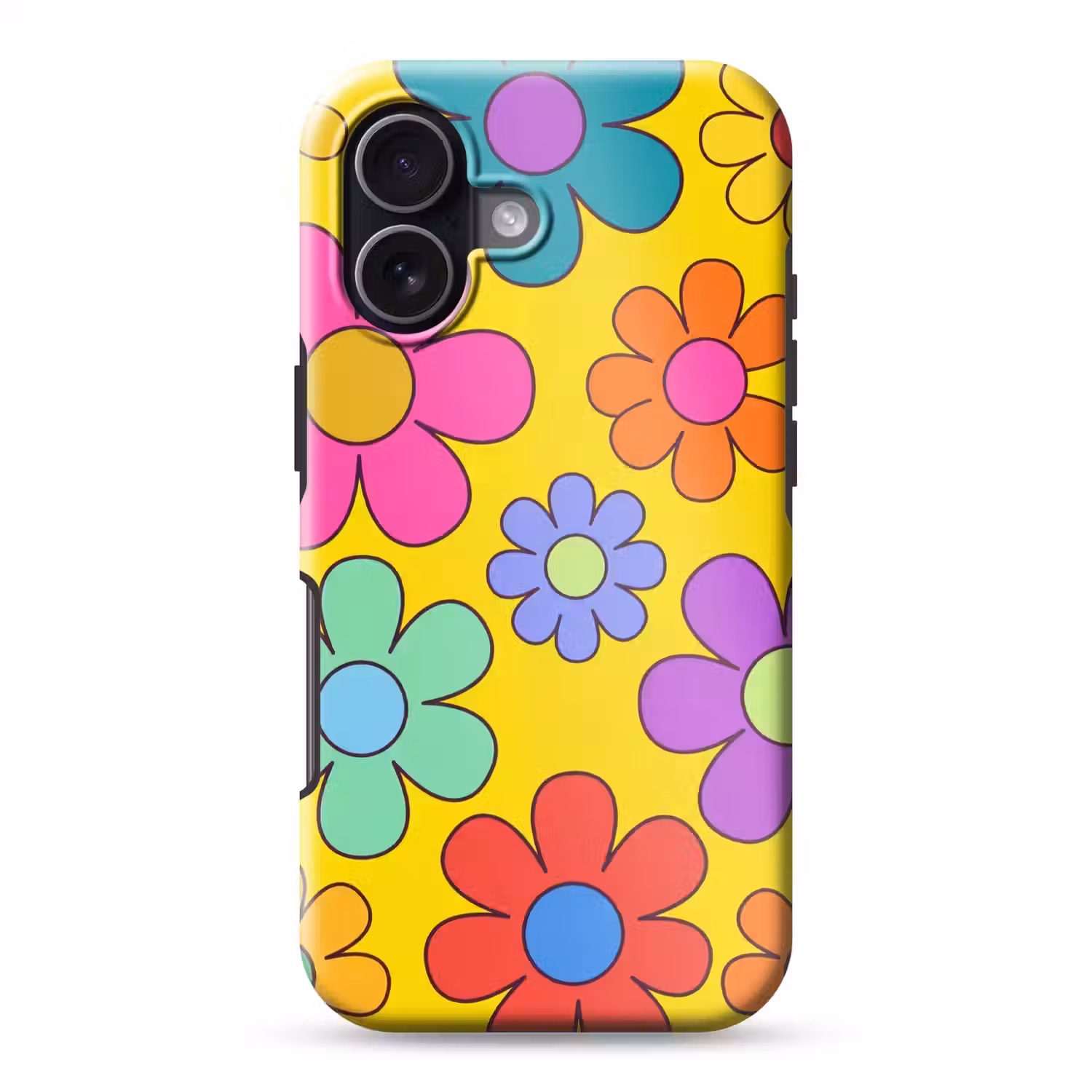 Bloemen - Illustratie - Kleurrijk Toughcase MagSafe Apple iPhone 17 klein -3d