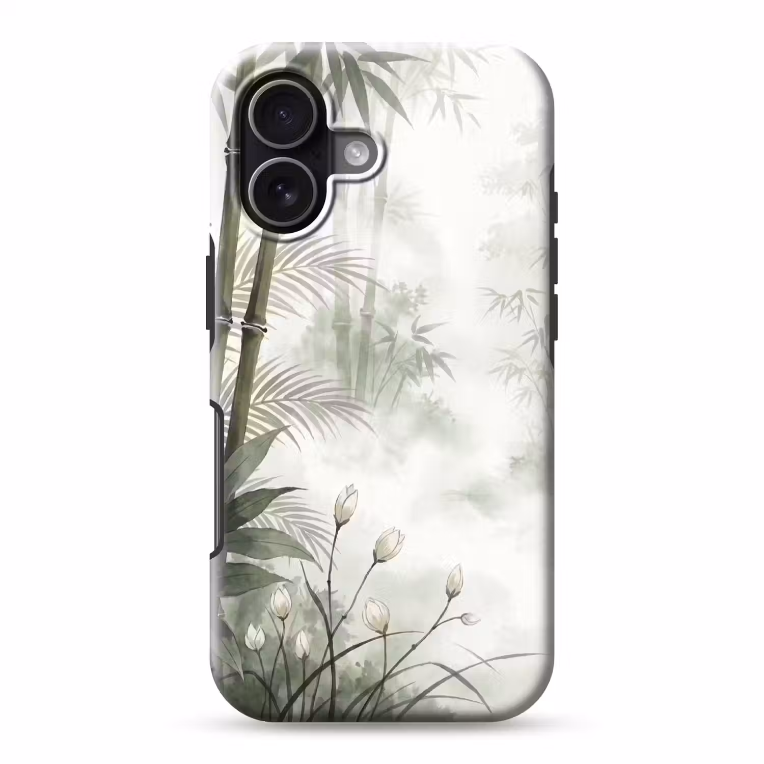 Bloemen - Knop - Tuin - Illustratie - Wit Toughcase MagSafe Apple iPhone 17 klein -3d