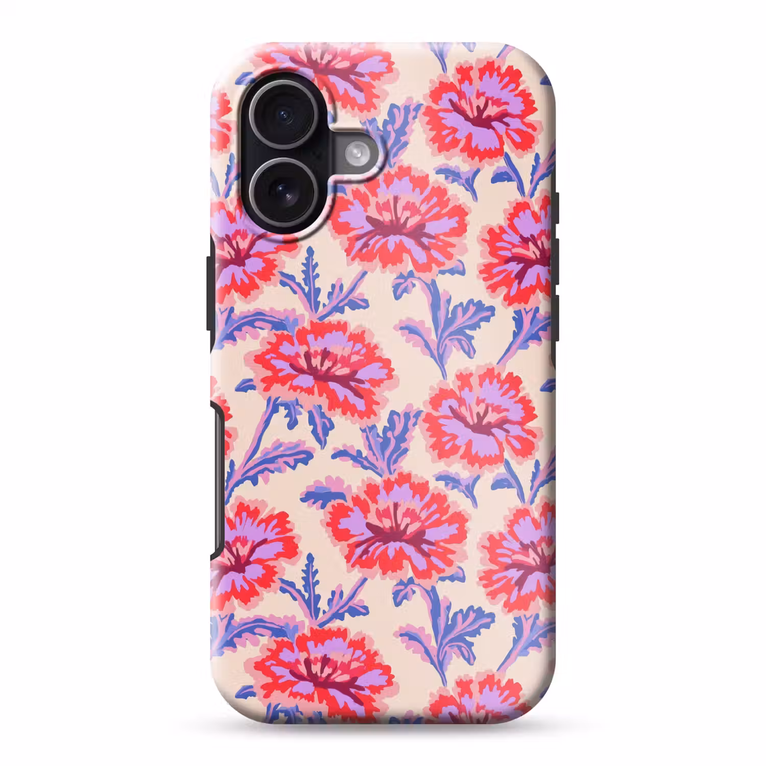 Bloemen - Patroon - Meerkleurig Toughcase MagSafe Apple iPhone 17 klein 1017 -3d