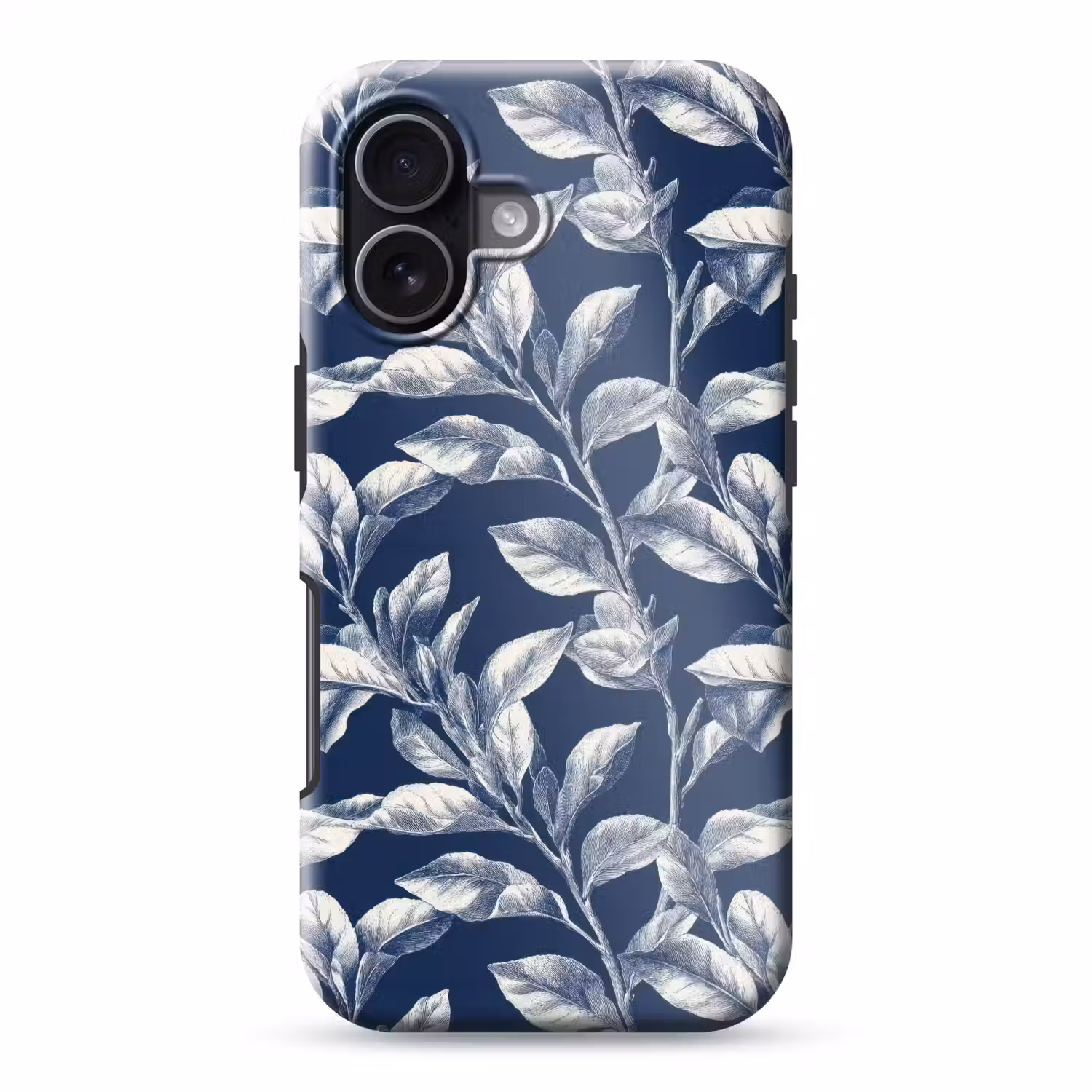 Botanisch - Patroon - Blauw Toughcase MagSafe Apple iPhone 17 klein 1017 -3d