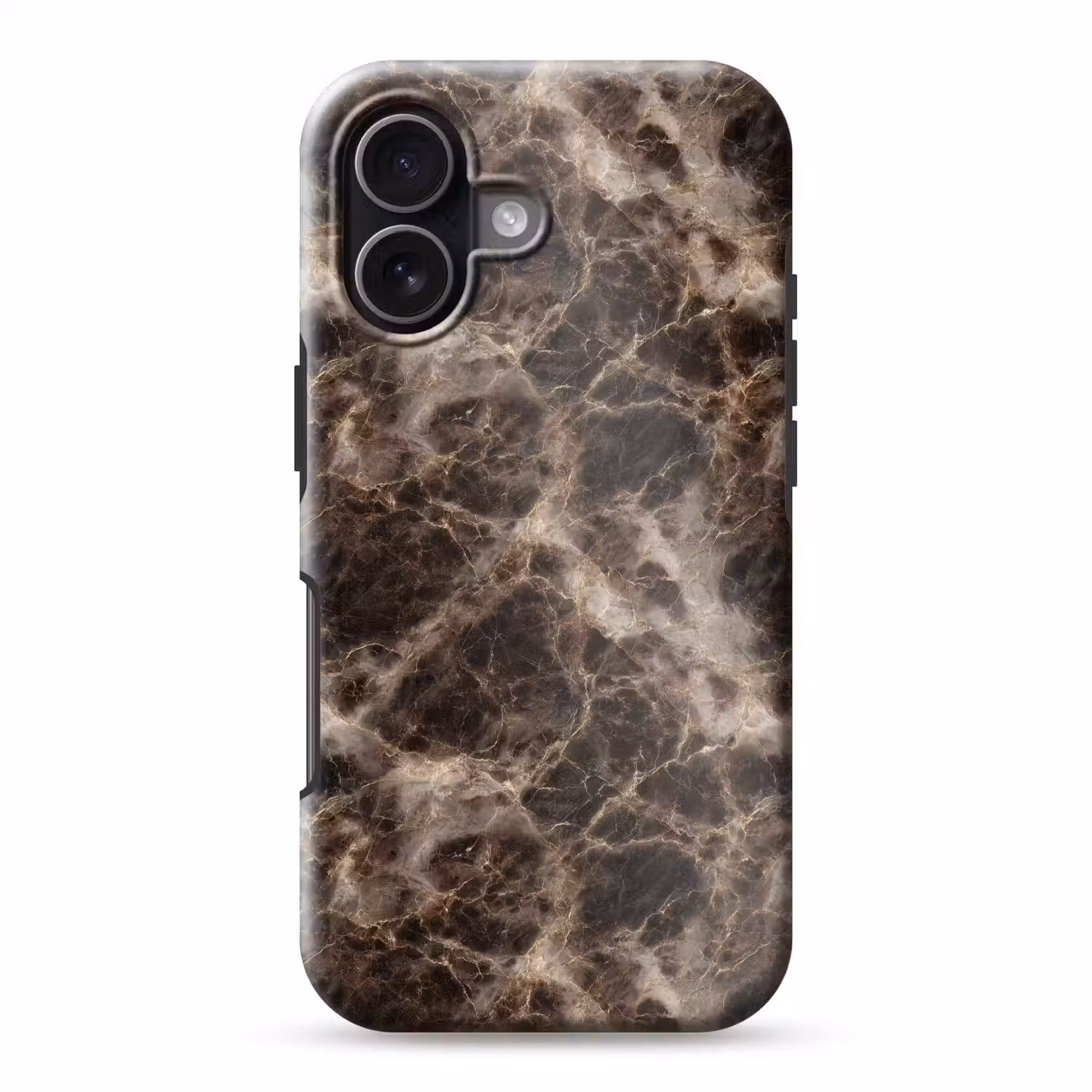 Bruin - Goud - Marmer Toughcase MagSafe Apple iPhone 17 klein 1017 -3d