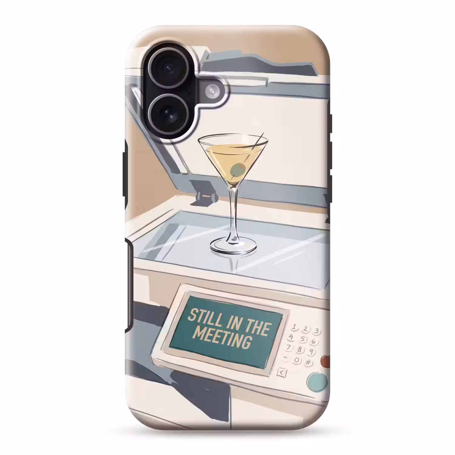 Kantoor - Drank - Humor - Illustratie Toughcase MagSafe Apple iPhone 17 klein -3d