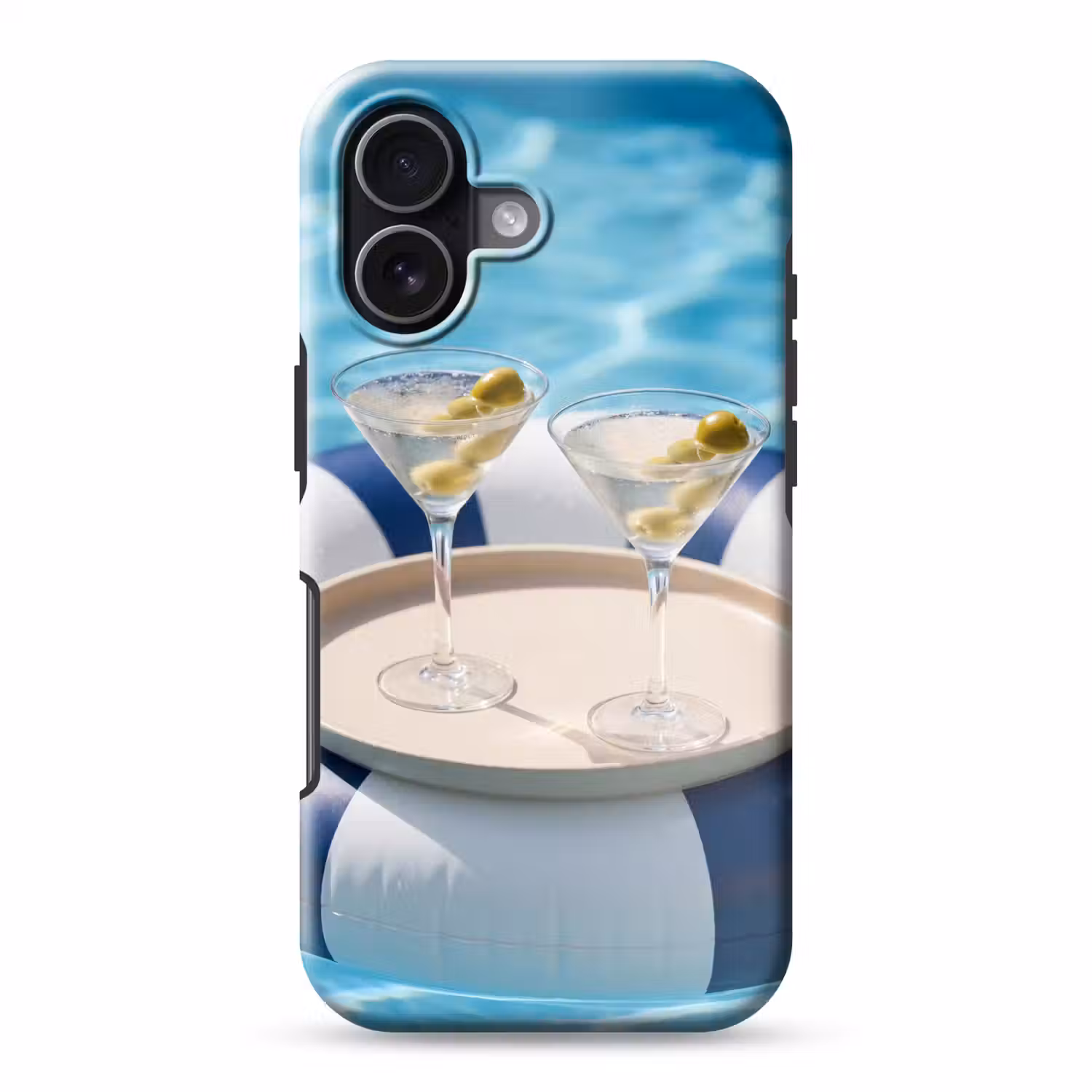 Cocktail - Zwembad - Zomer - Blauw Toughcase MagSafe Apple iPhone 17 klein -3d