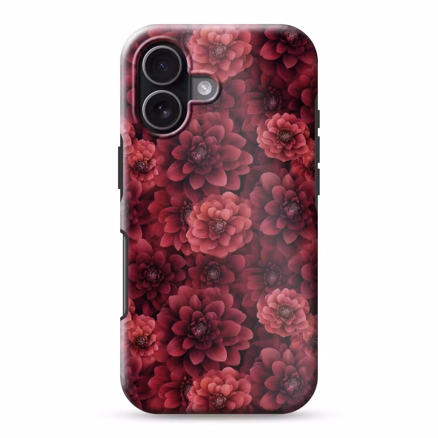 Dahlias - Bloemen - Rood Toughcase MagSafe Apple iPhone 17 klein 1017 -3d