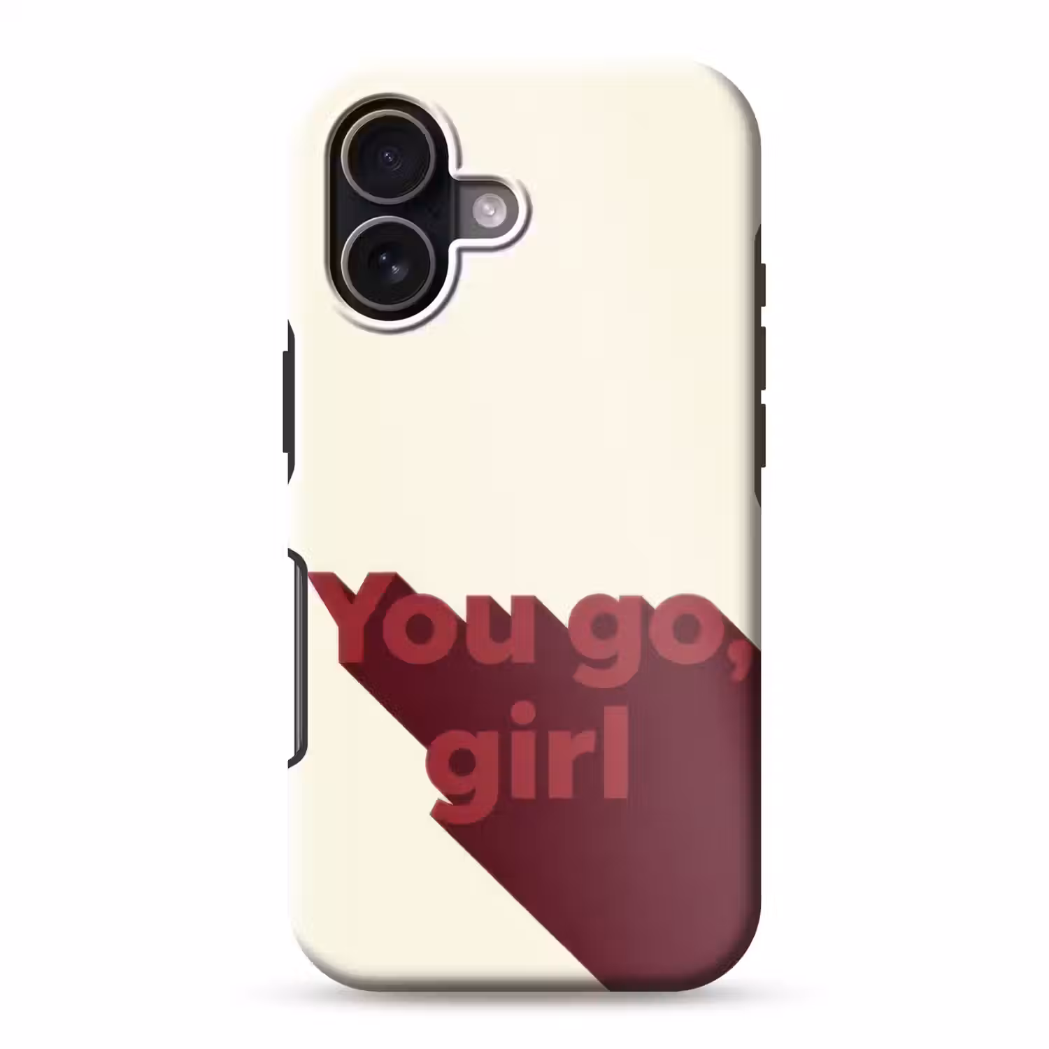 you go girl - 3D - Rood Toughcase MagSafe Apple iPhone 17 klein -3d