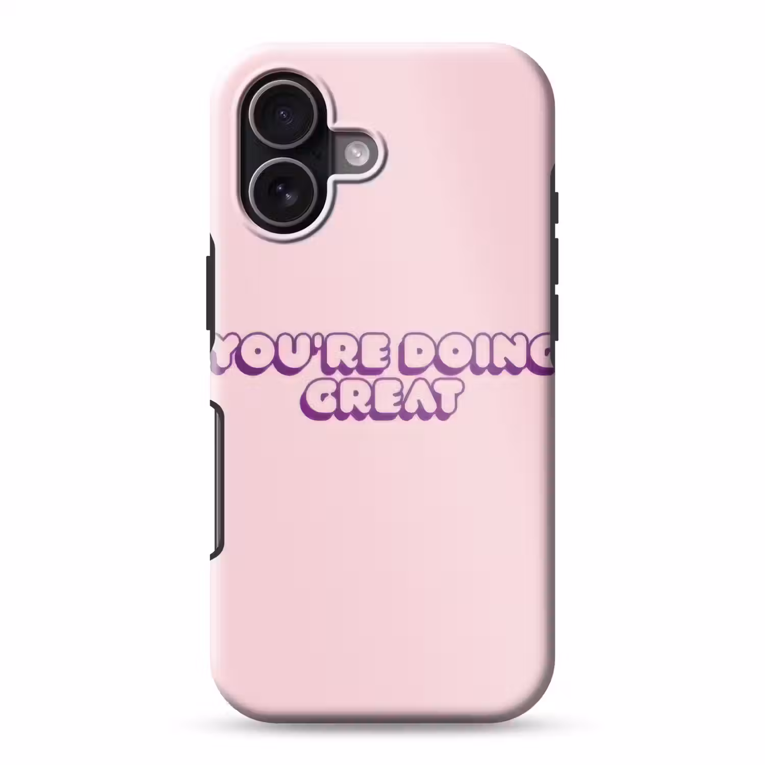 You're doing great - roze - 3D Toughcase MagSafe Apple iPhone 17 klein -3d