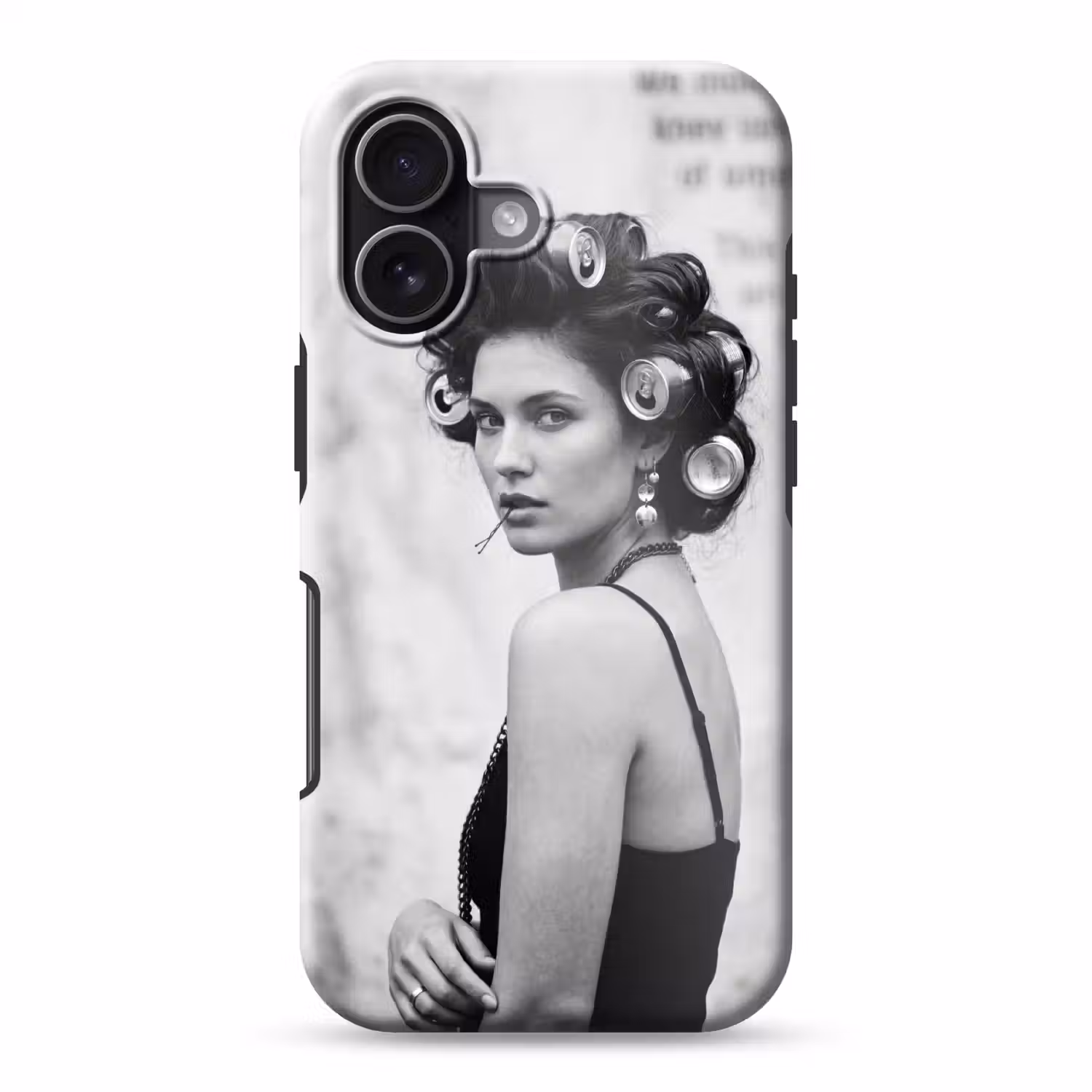 Edgy - Vrouw - Zwart - Wit Toughcase MagSafe Apple iPhone 17 klein -3d
