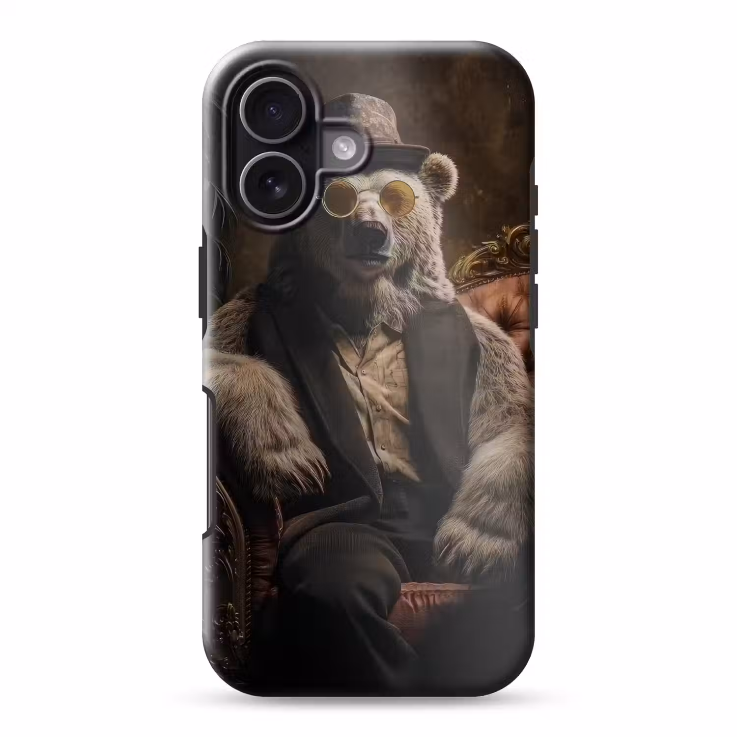 Ijsbeer - Hoed - Bril - Stoel Toughcase MagSafe Apple iPhone 17 klein -3d