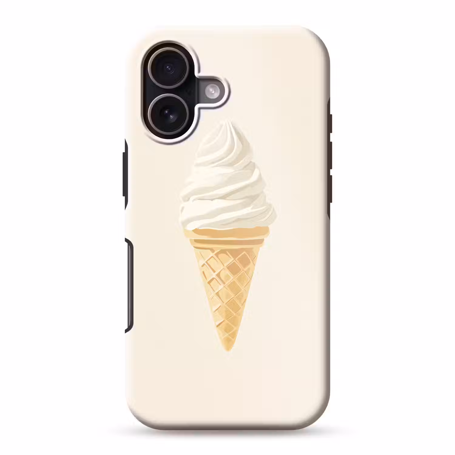Softijs - Hoorntje - Wit Toughcase MagSafe Apple iPhone 17 klein -3d