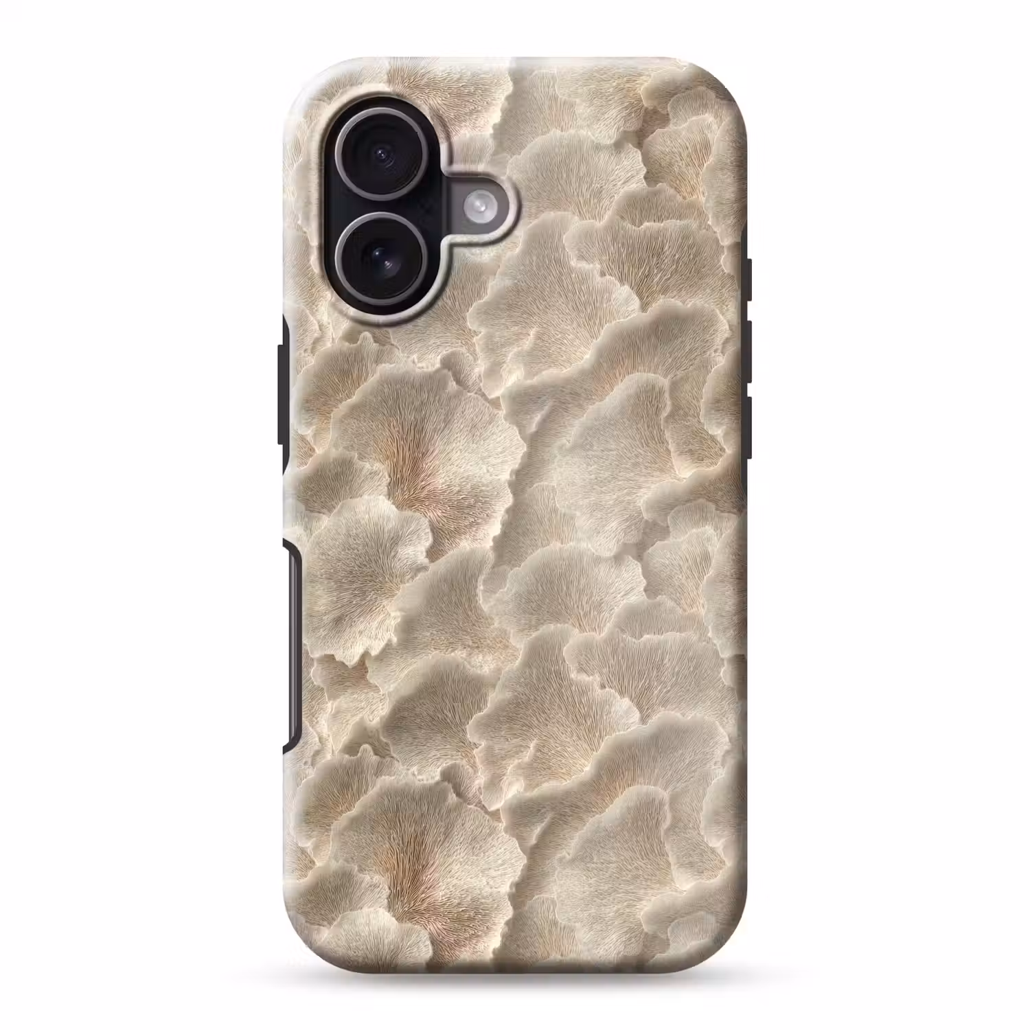 Waaierstructuren - Beige - Vezeltextuur Toughcase MagSafe Apple iPhone 17 klein 1017 -3d