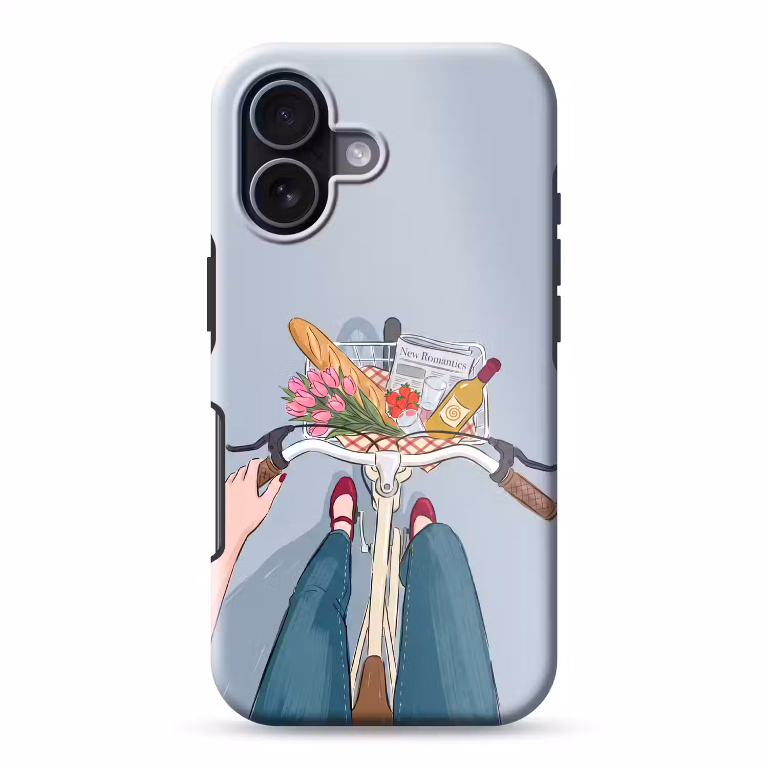 Fiets - Picknick - Zomer - Illustratie Toughcase MagSafe Apple iPhone 17 klein -3d