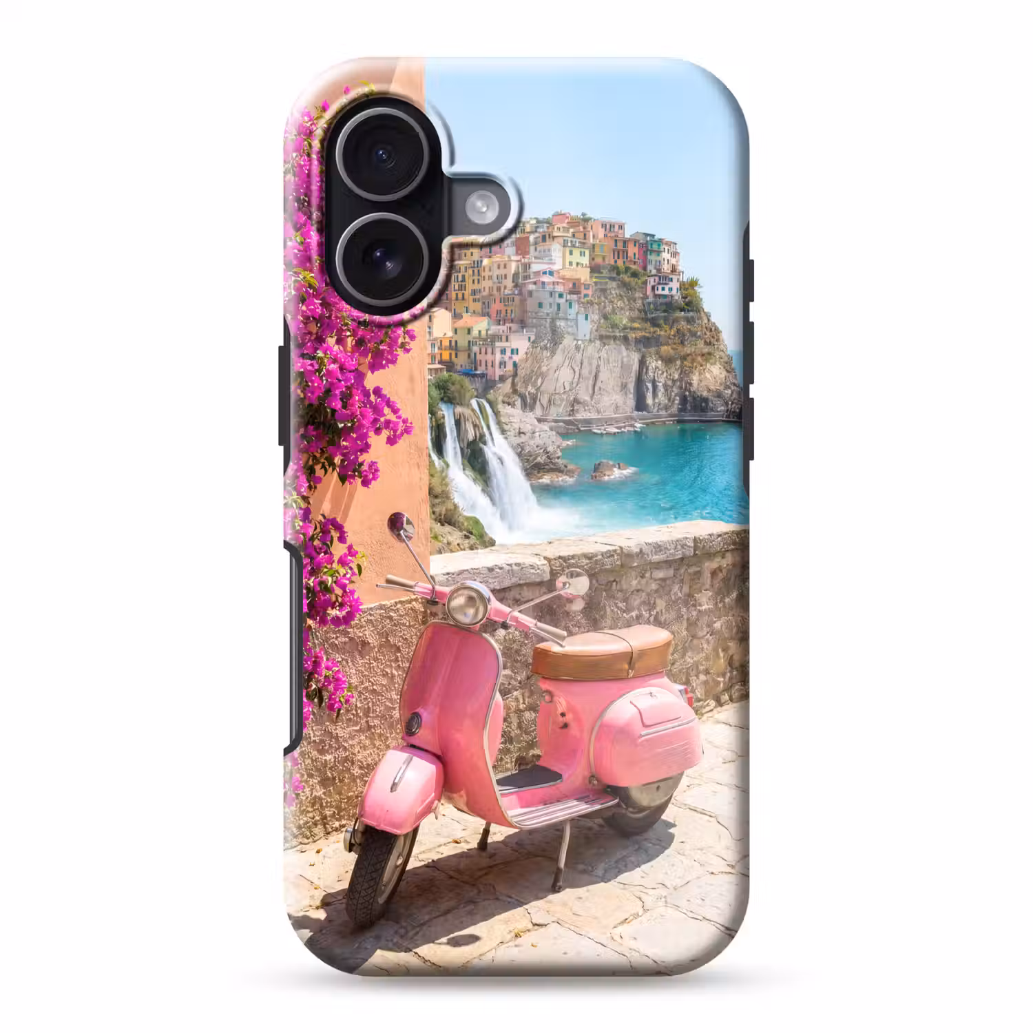 Voertuig - Roze - Kust - Zomer - Reizen Toughcase MagSafe Apple iPhone 17 klein -3d