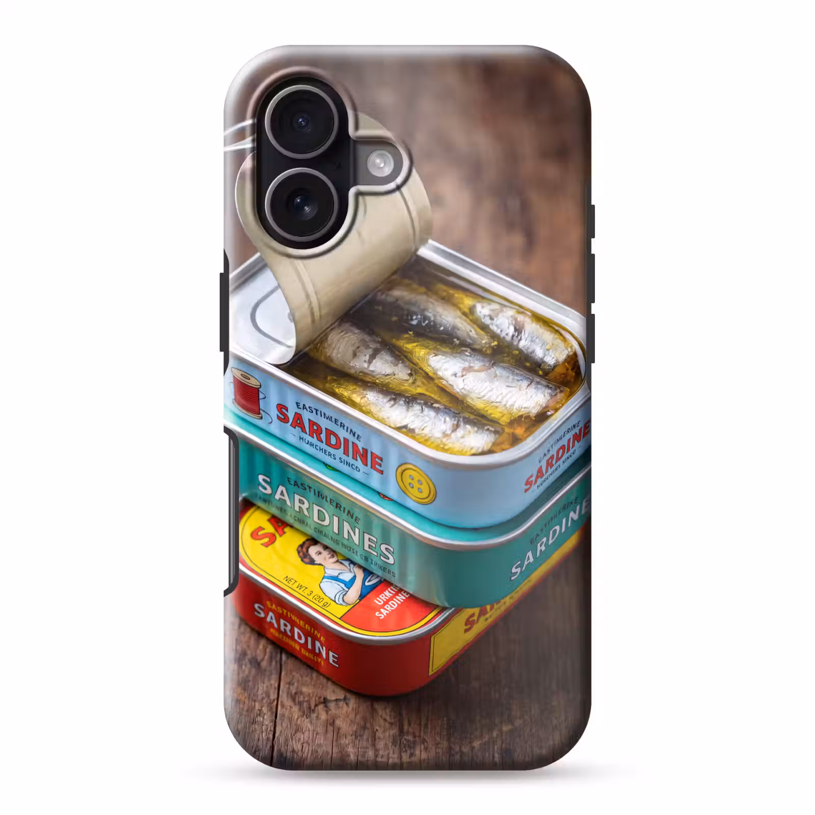 Handyhülle Toughcase - Fisch – Dosen – Küche - Vis - Blikjes - Keuken Toughcase MagSafe Apple iPhone 17 klein