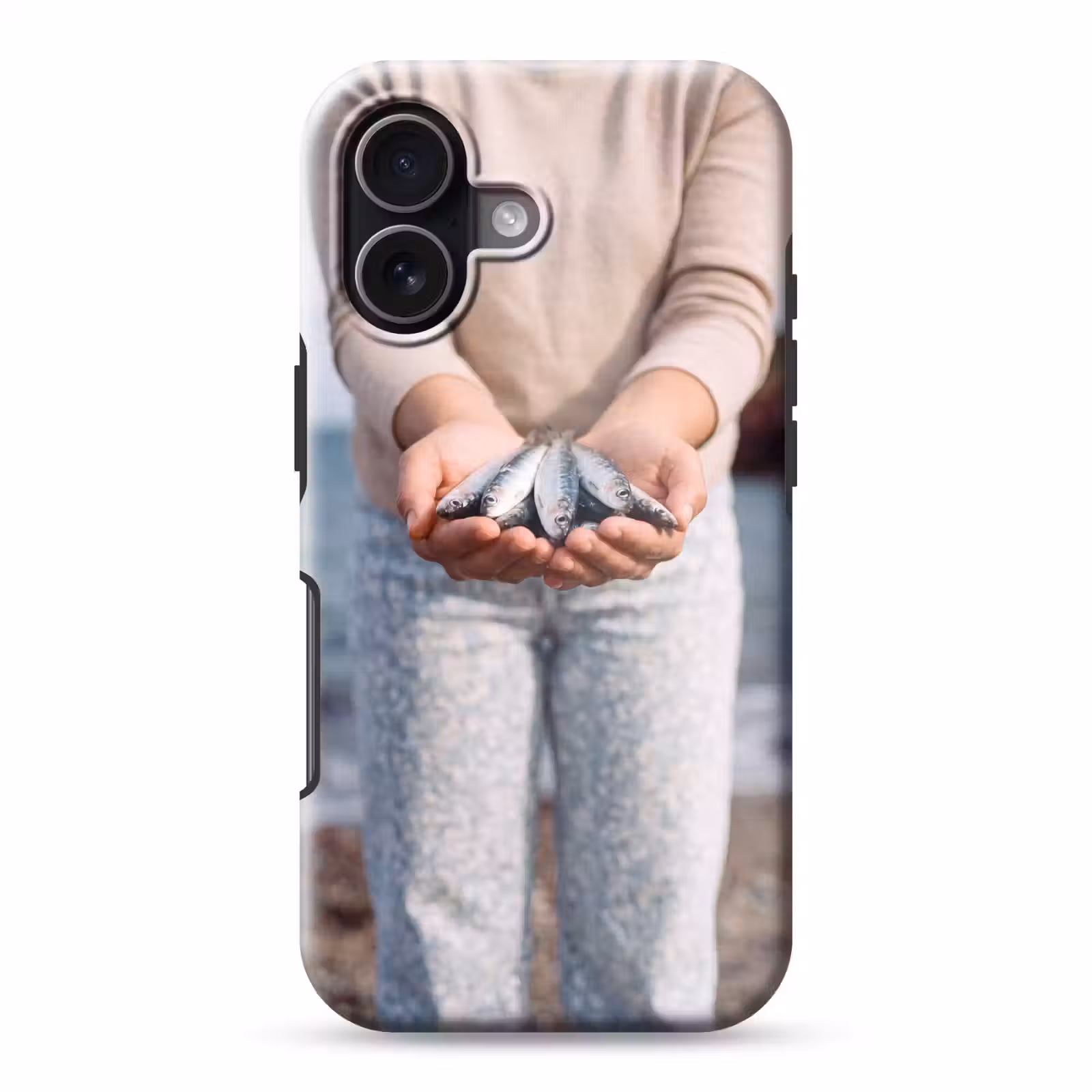 Handyhülle Toughcase - Fisch – Hände – Natur - Vis - Handen - Natuur Toughcase MagSafe Apple iPhone 17 klein