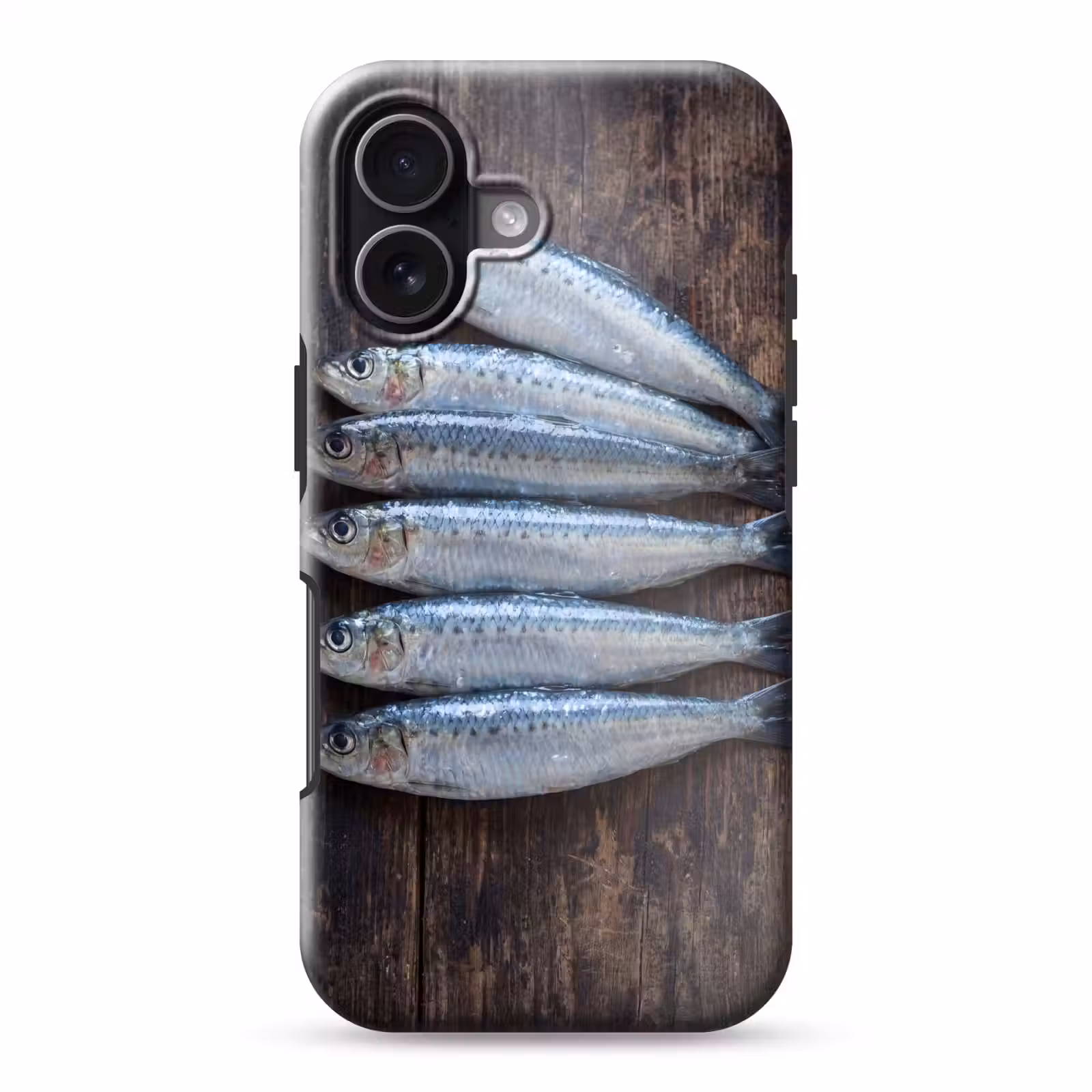Handyhülle Toughcase - Fisch – Holz – Essen - Vis - Hout - Eten Toughcase MagSafe Apple iPhone 17 klein