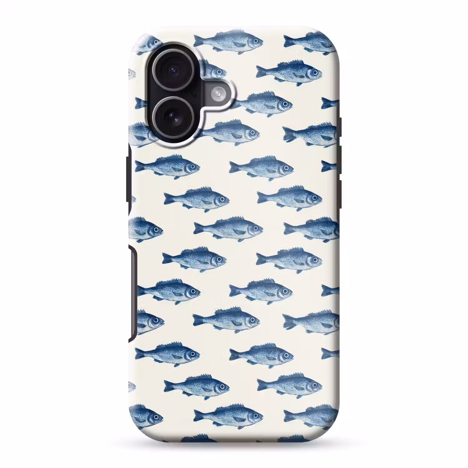 Vis - Patroon - Blauw Toughcase MagSafe Apple iPhone 17 klein 1017 -3d