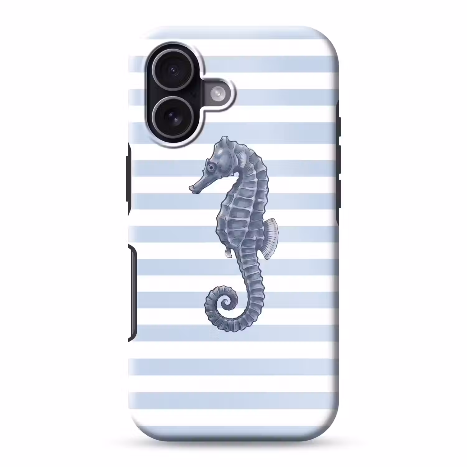 Vis - Oceaan - Illustratie - Blauw - Strepen Toughcase MagSafe Apple iPhone 17 klein -3d