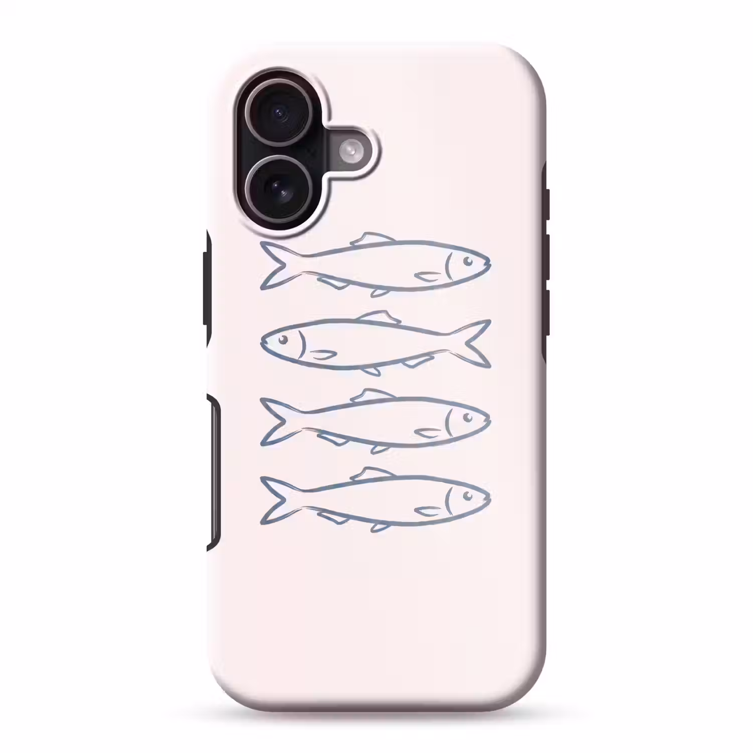 Vis - Vier - Dieren - Abstract - Blauw Toughcase MagSafe Apple iPhone 17 klein -3d