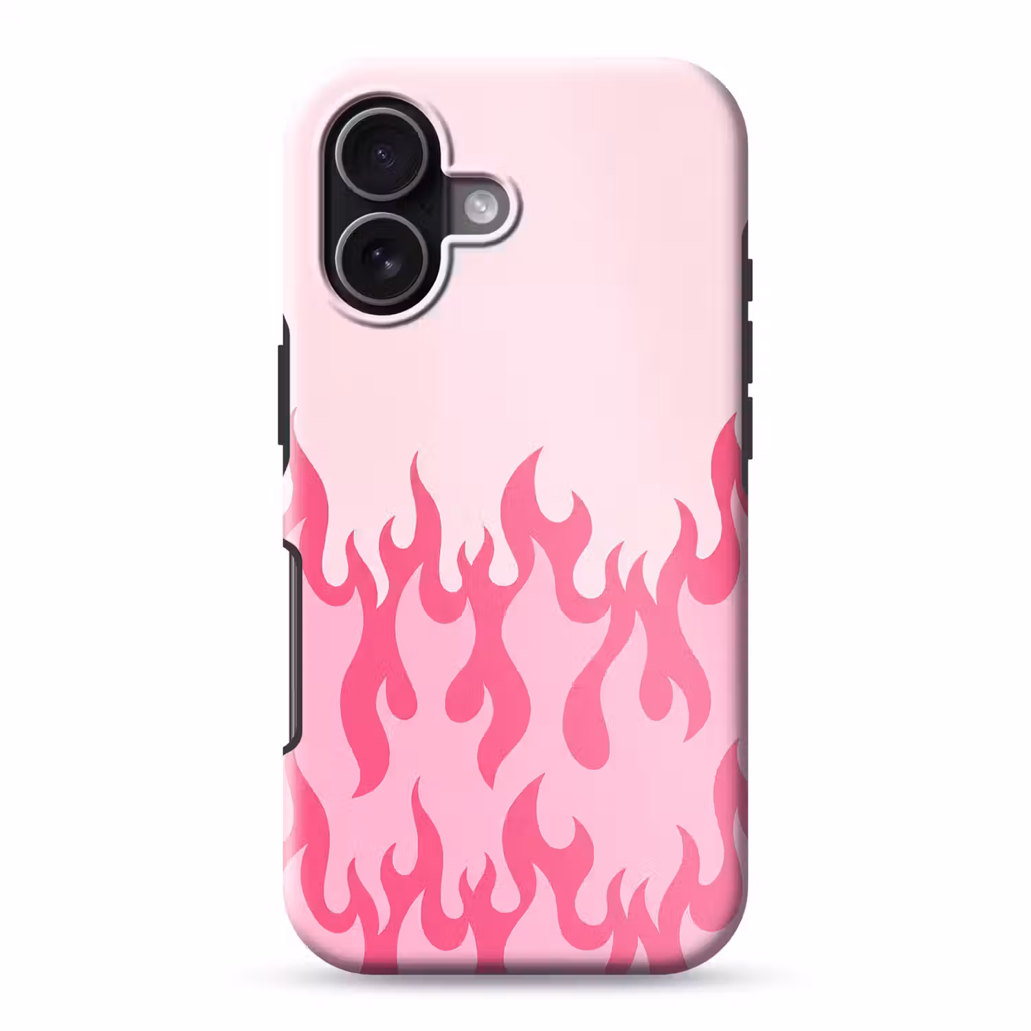 Vlammen - Patroon - Abstract - Modern - Roze Toughcase MagSafe Apple iPhone 17 klein -3d