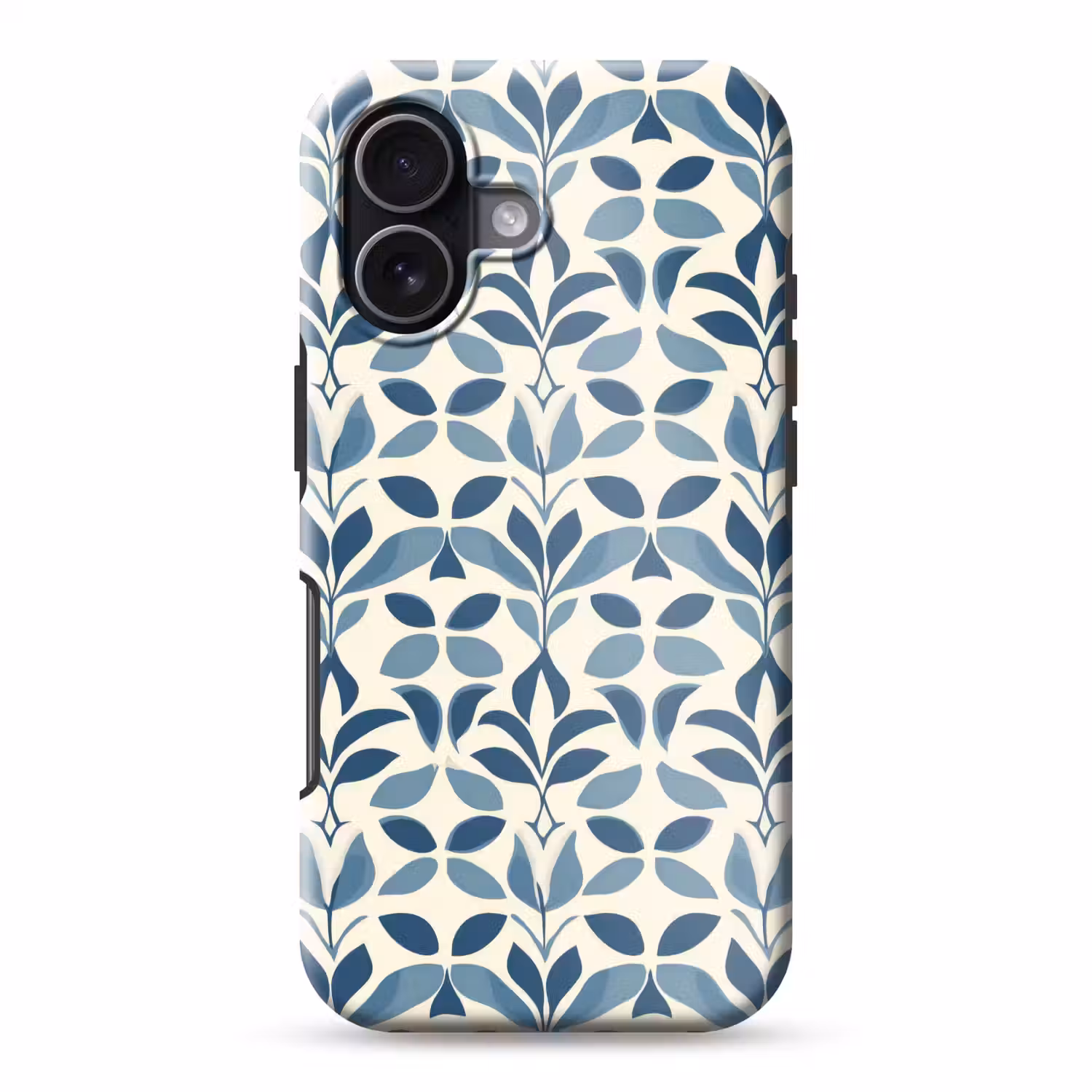 Flora - Modern - Blauw Toughcase MagSafe Apple iPhone 17 klein 1017 -3d