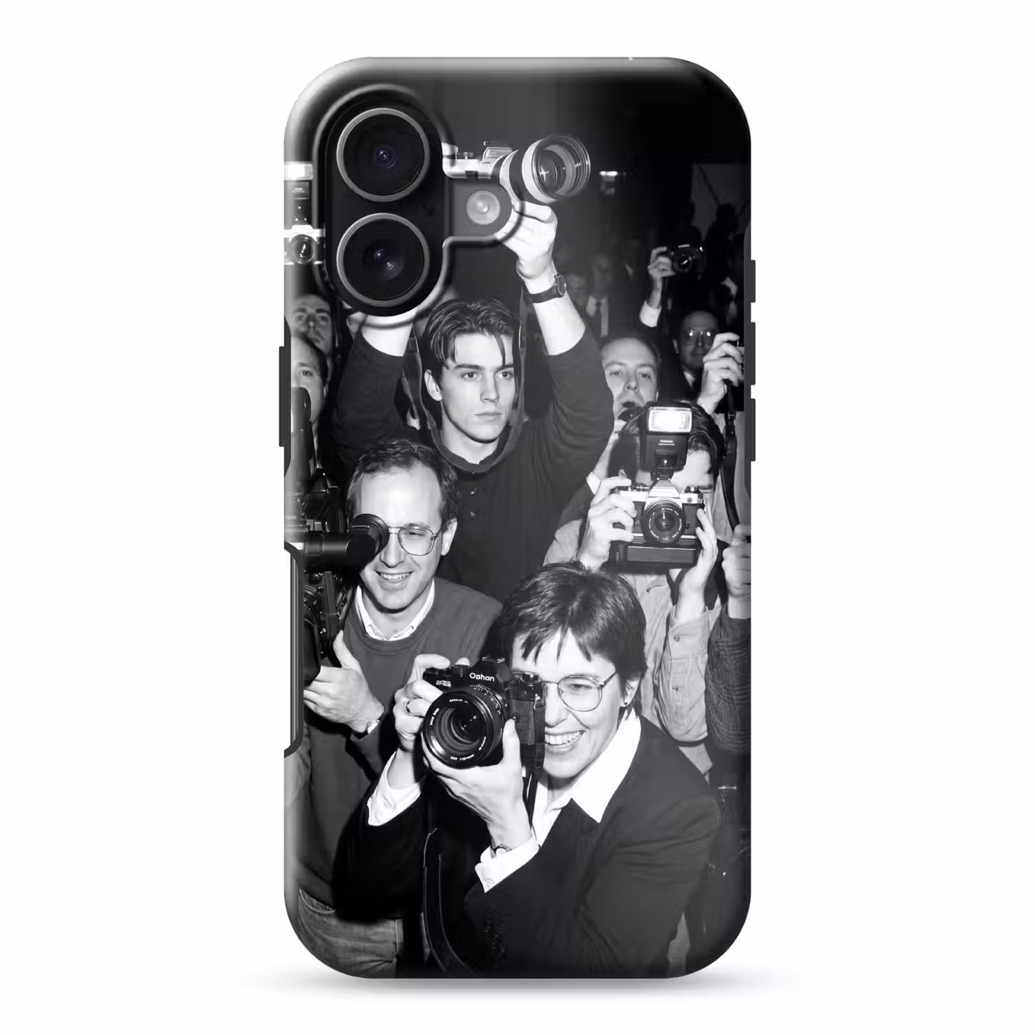 Fotografen - Menigte - Flitsers - Journalistiek Toughcase MagSafe Apple iPhone 17 klein -3d