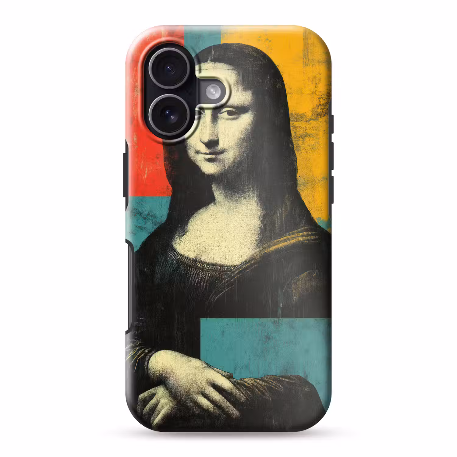 Vrouw - Kleurvlakken - Klassieke schilderkunst Toughcase MagSafe Apple iPhone 17 klein -3d