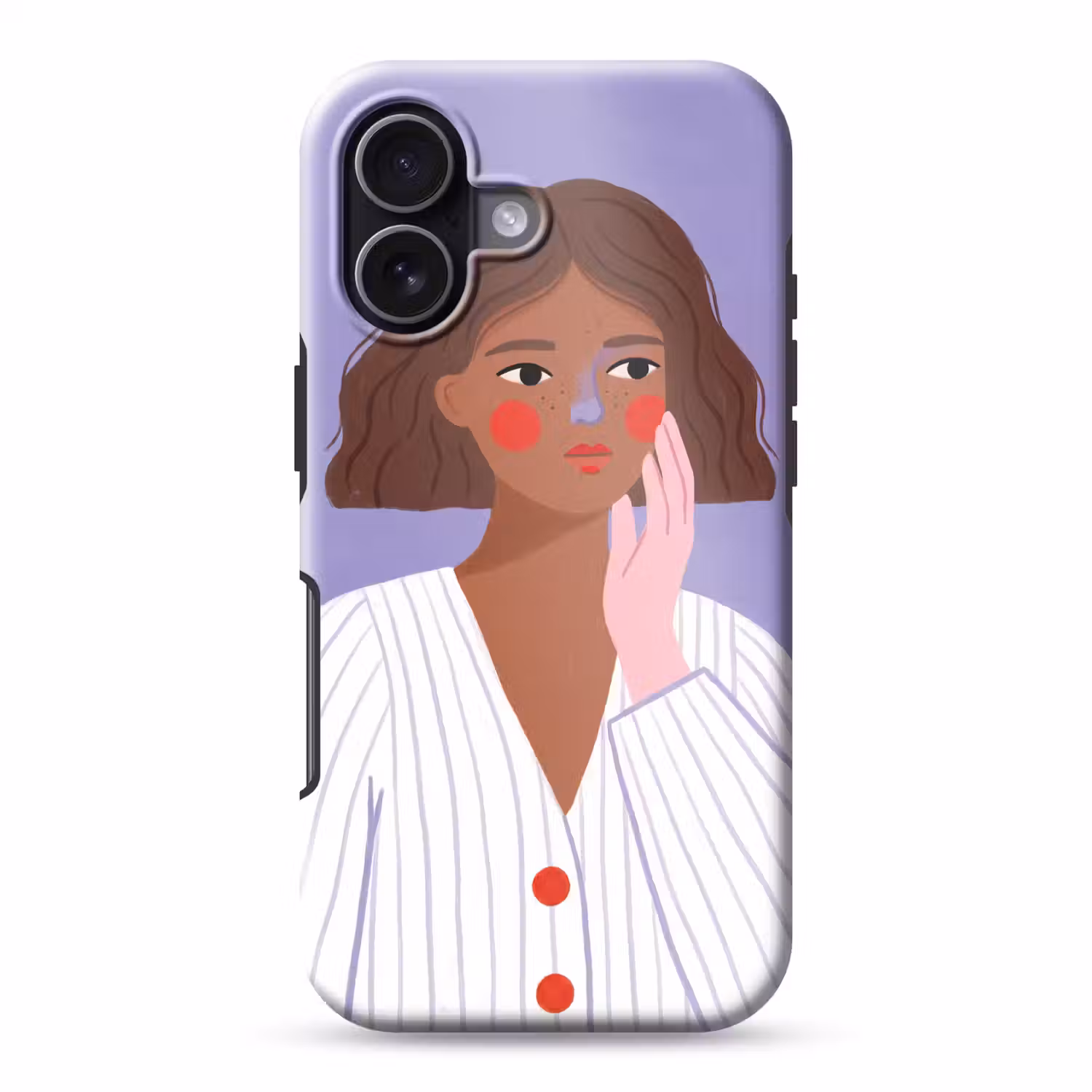 Vrouw - Gezicht - Mensen - Abstract - Kleurrijk Toughcase MagSafe Apple iPhone 17 klein -3d