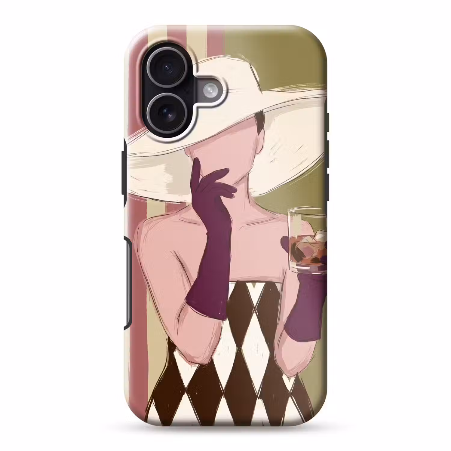 Vrouw - Hoed - Mode - Abstract - Kleurrijk Toughcase MagSafe Apple iPhone 17 klein -3d