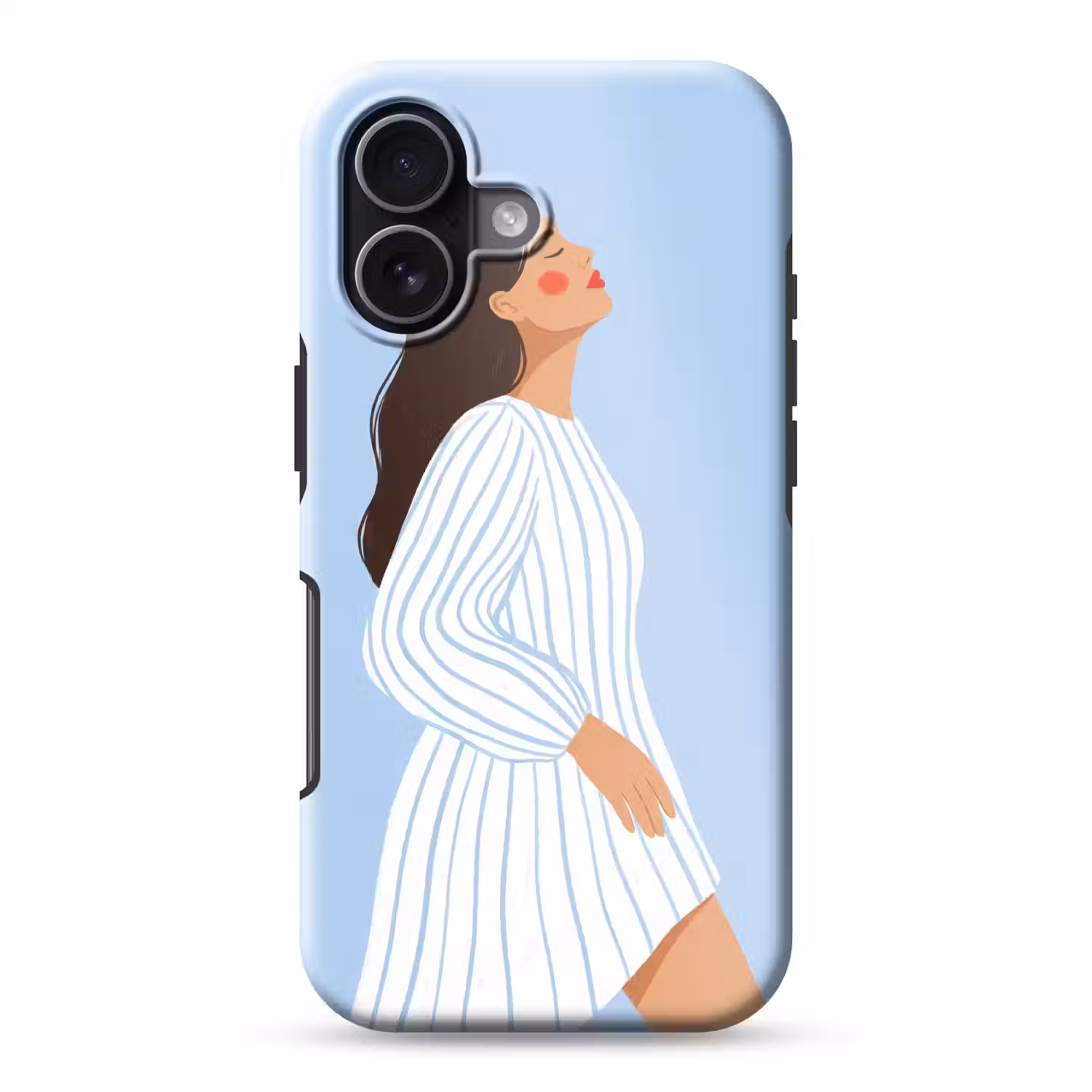 Vrouw - Profiel - Rust - Modern - Illustratie Toughcase MagSafe Apple iPhone 17 klein -3d