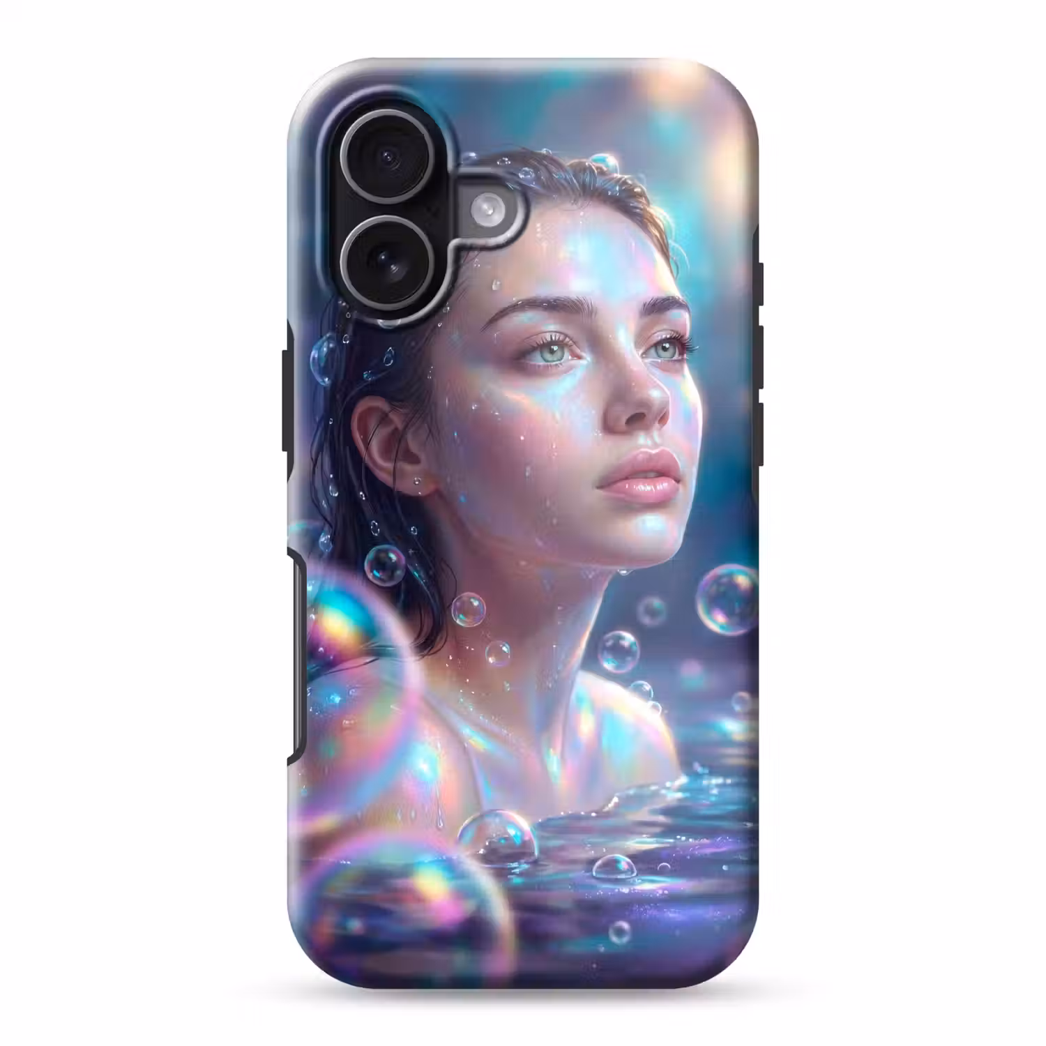 Vrouw - Water - Portret - Kleurrijk - Modern Toughcase MagSafe Apple iPhone 17 klein -3d